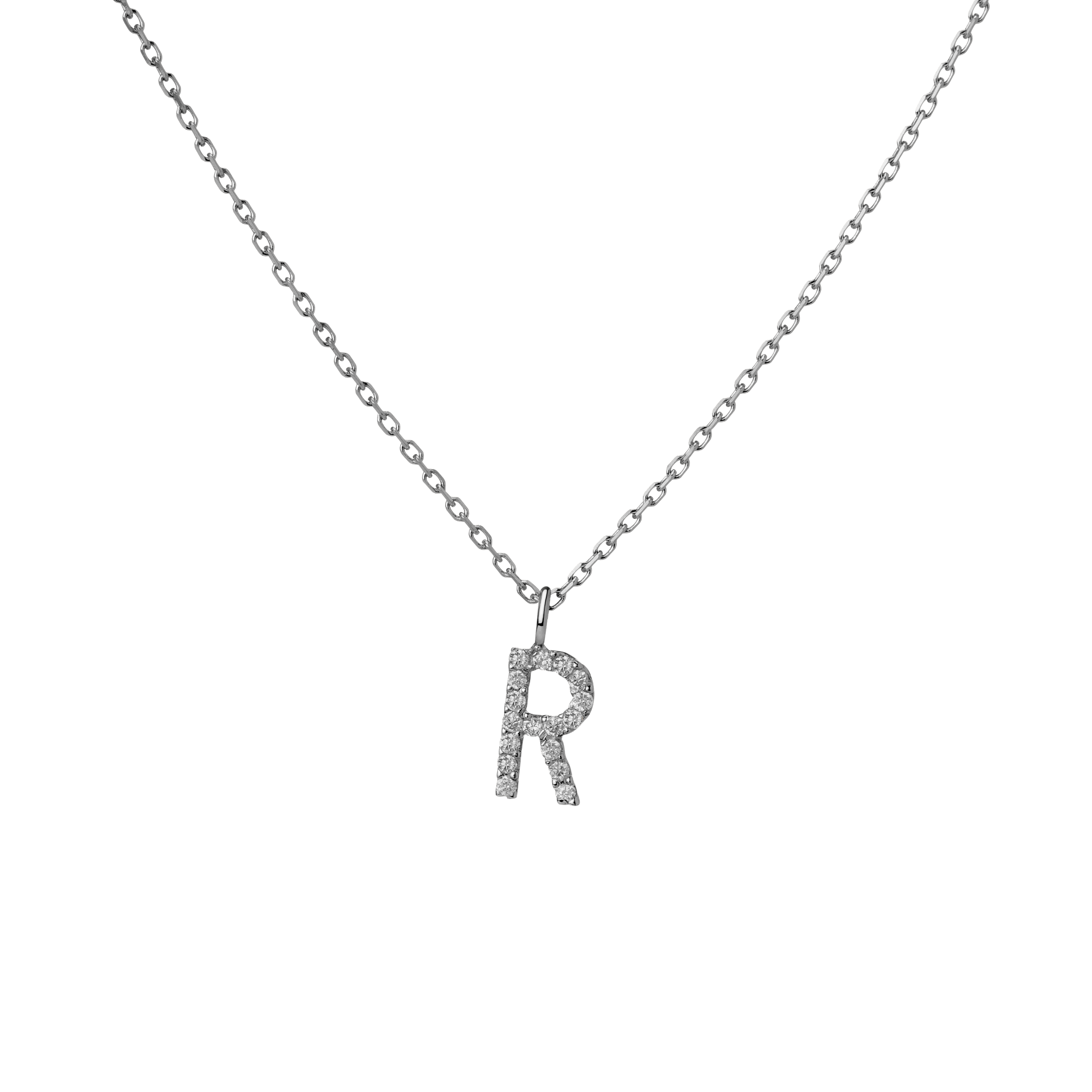 Classic Diamond Letter Necklace