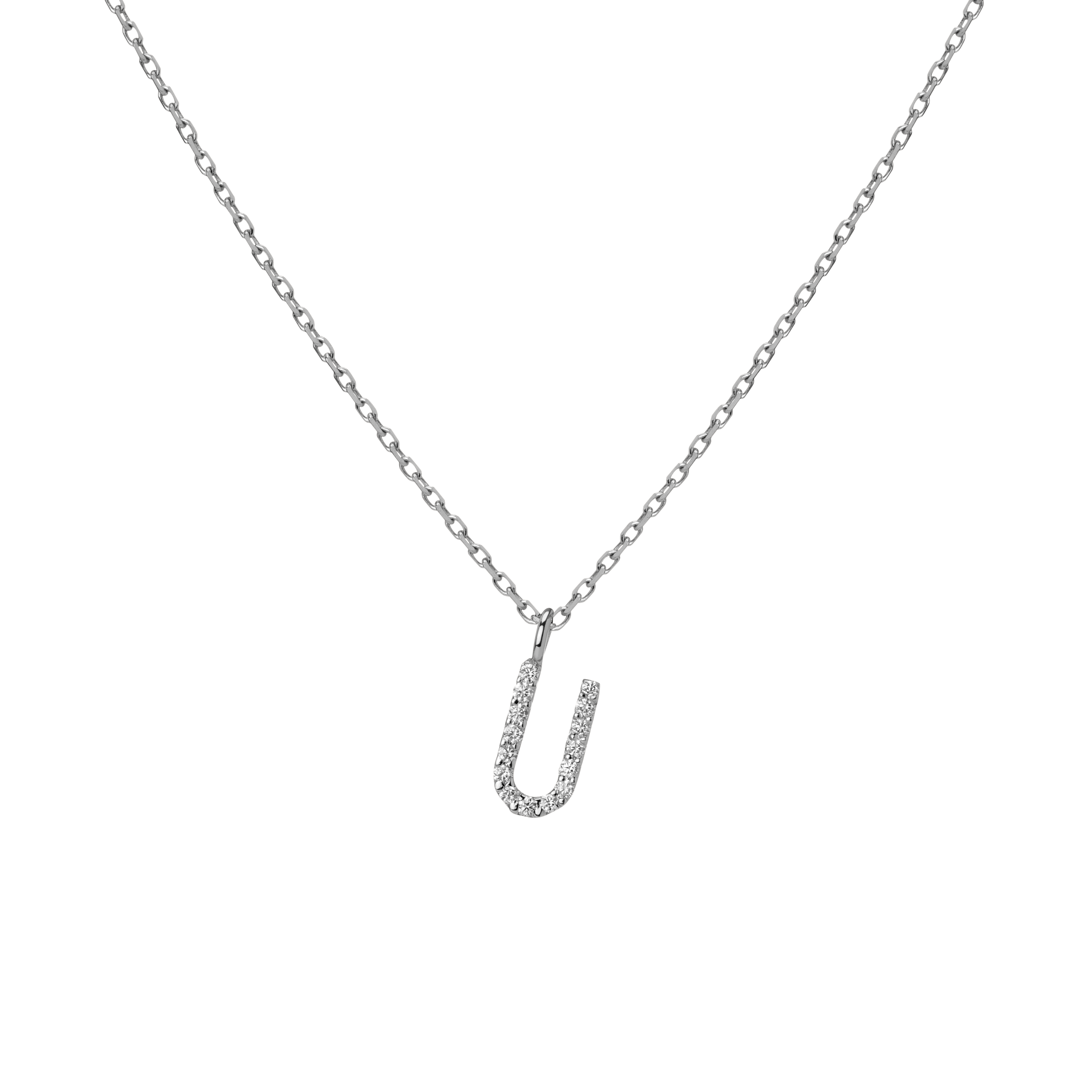 Classic Diamond Letter Necklace