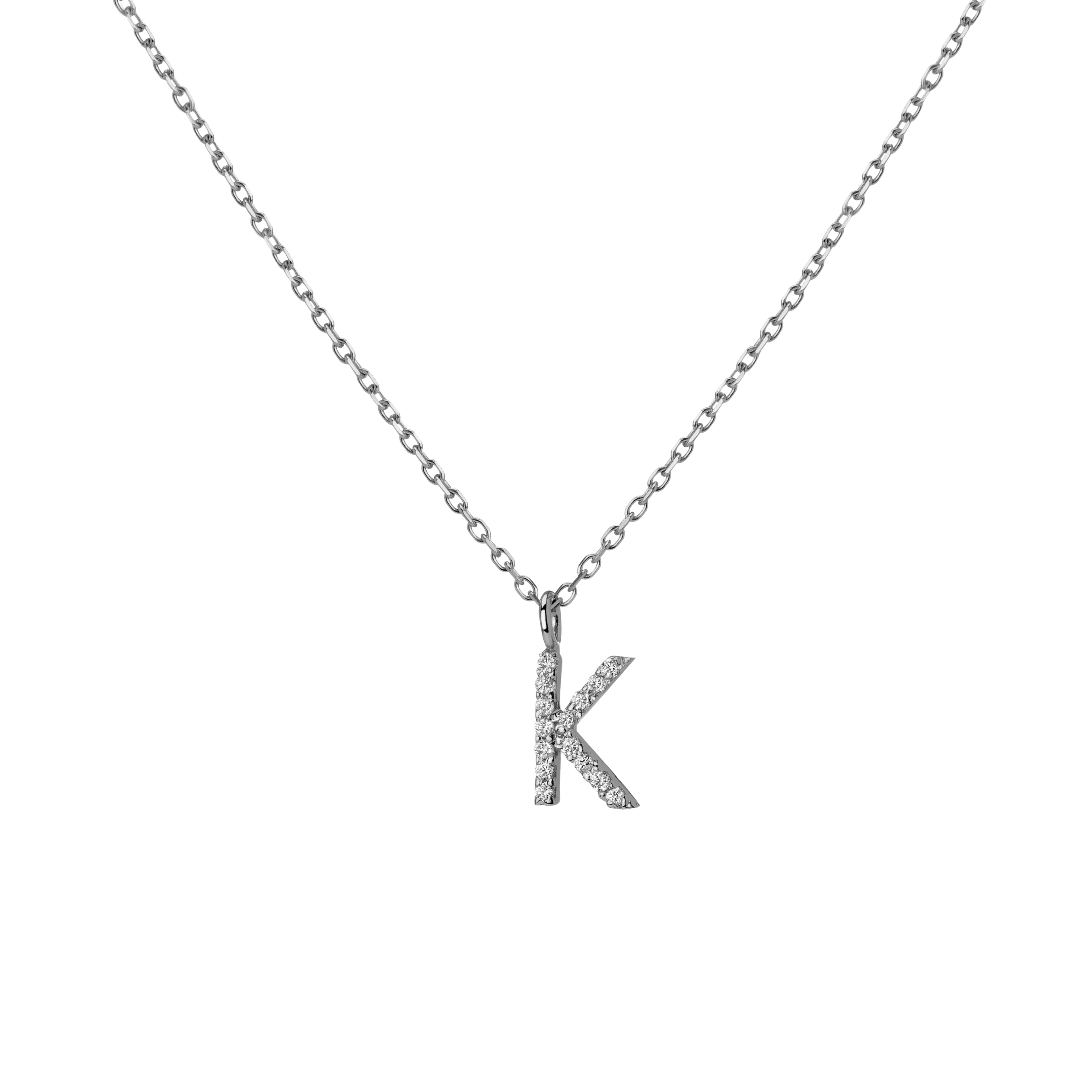Classic Diamond Letter Necklace