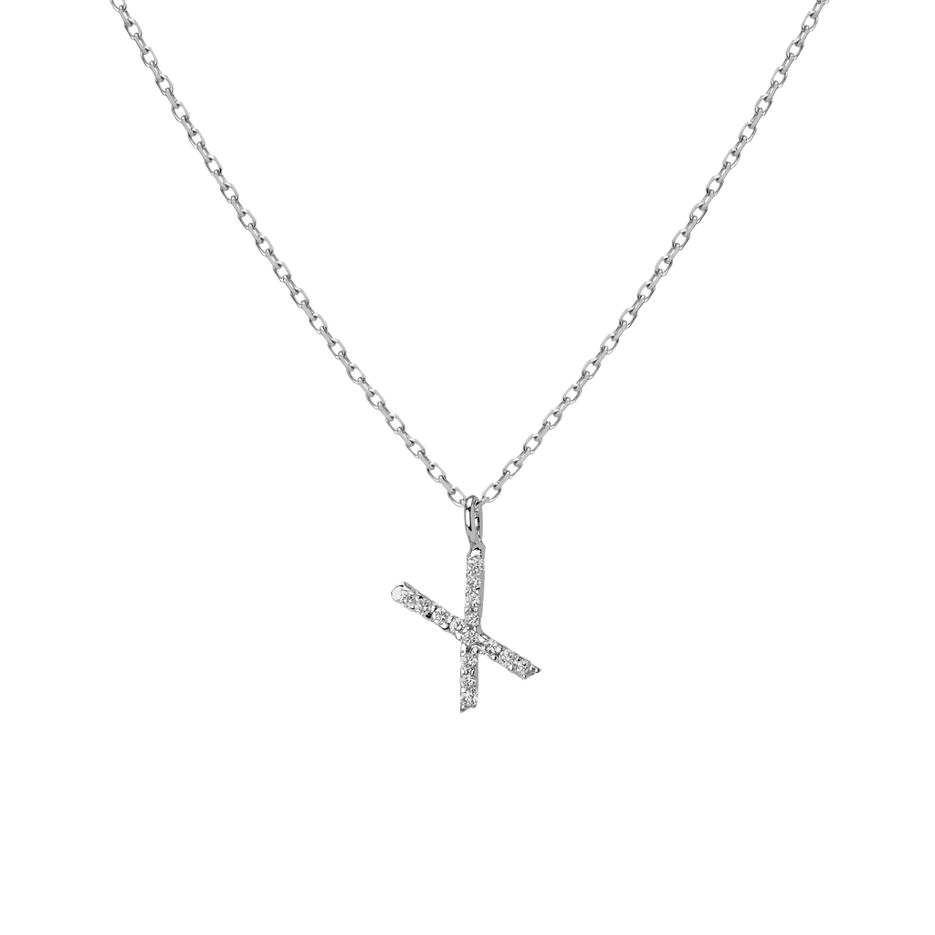 Classic Diamond Letter Necklace