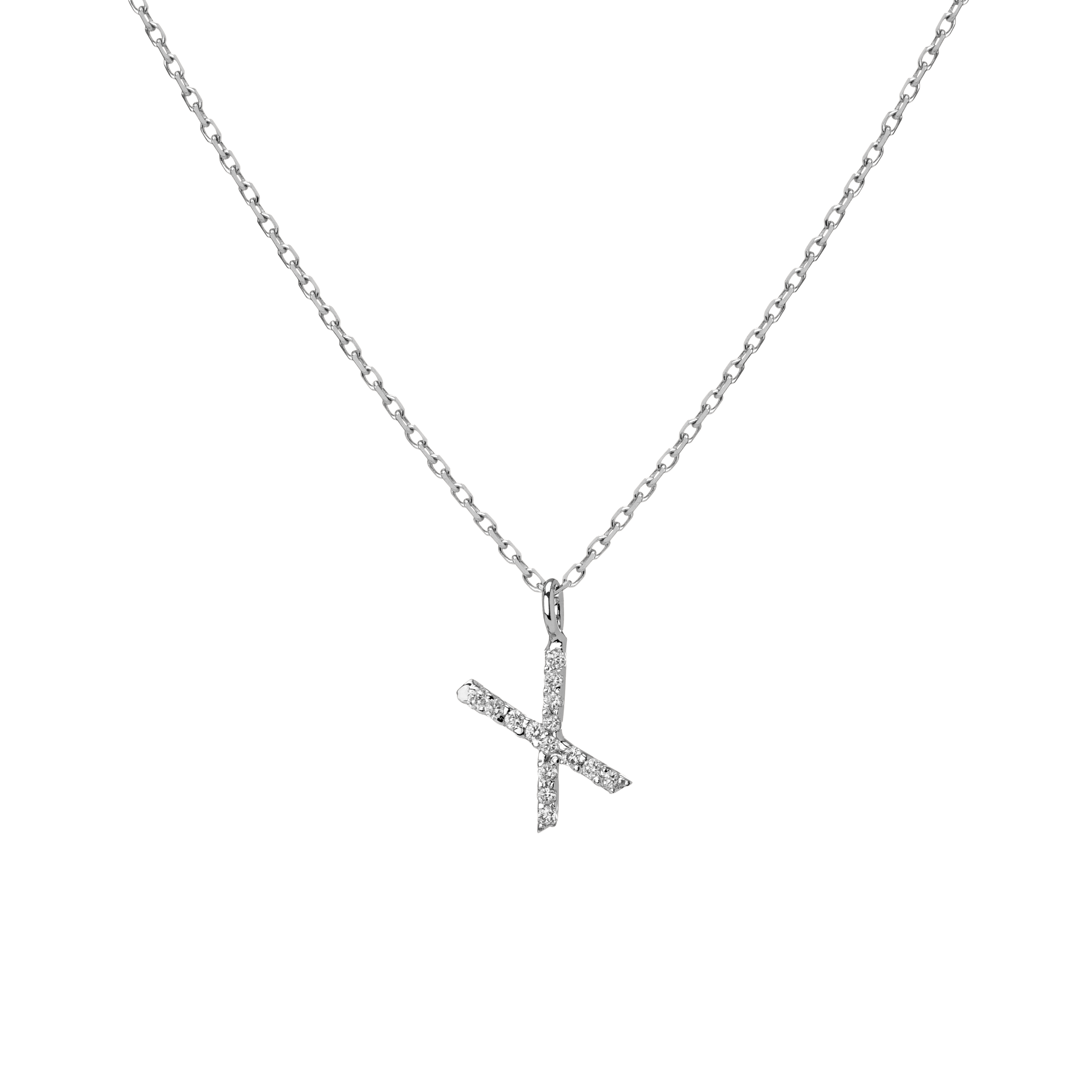 Classic Diamond Letter Necklace
