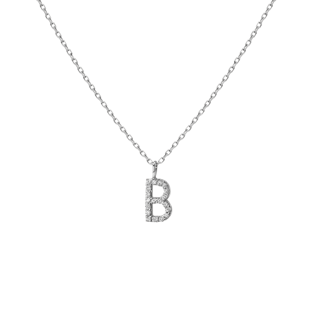 Classic Diamond Letter Necklace