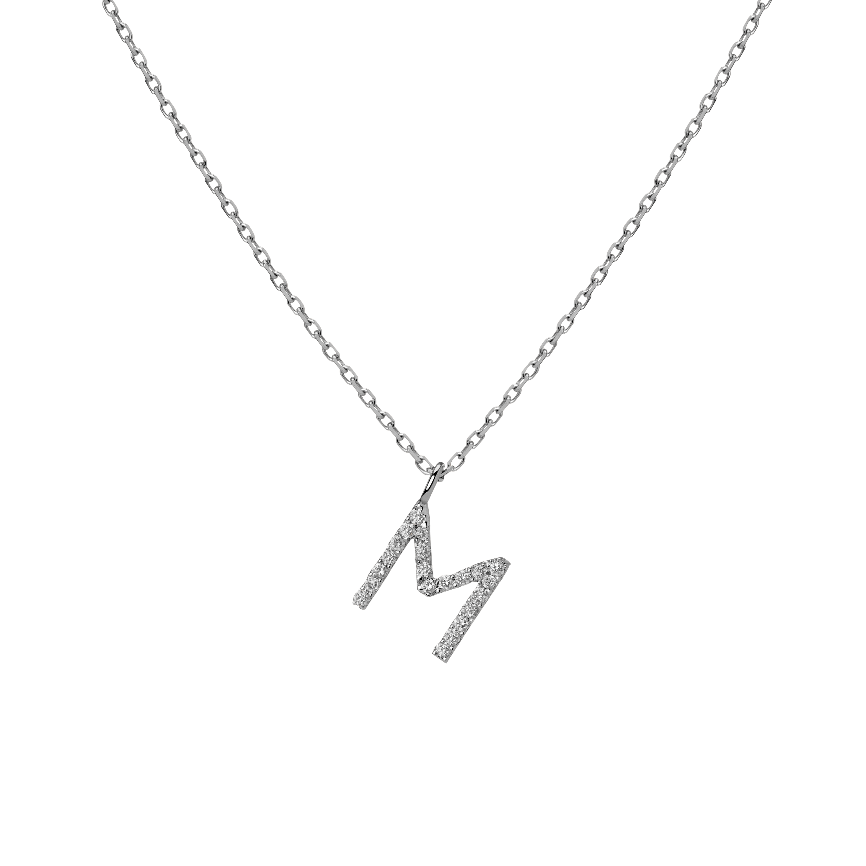 Classic Diamond Letter Necklace