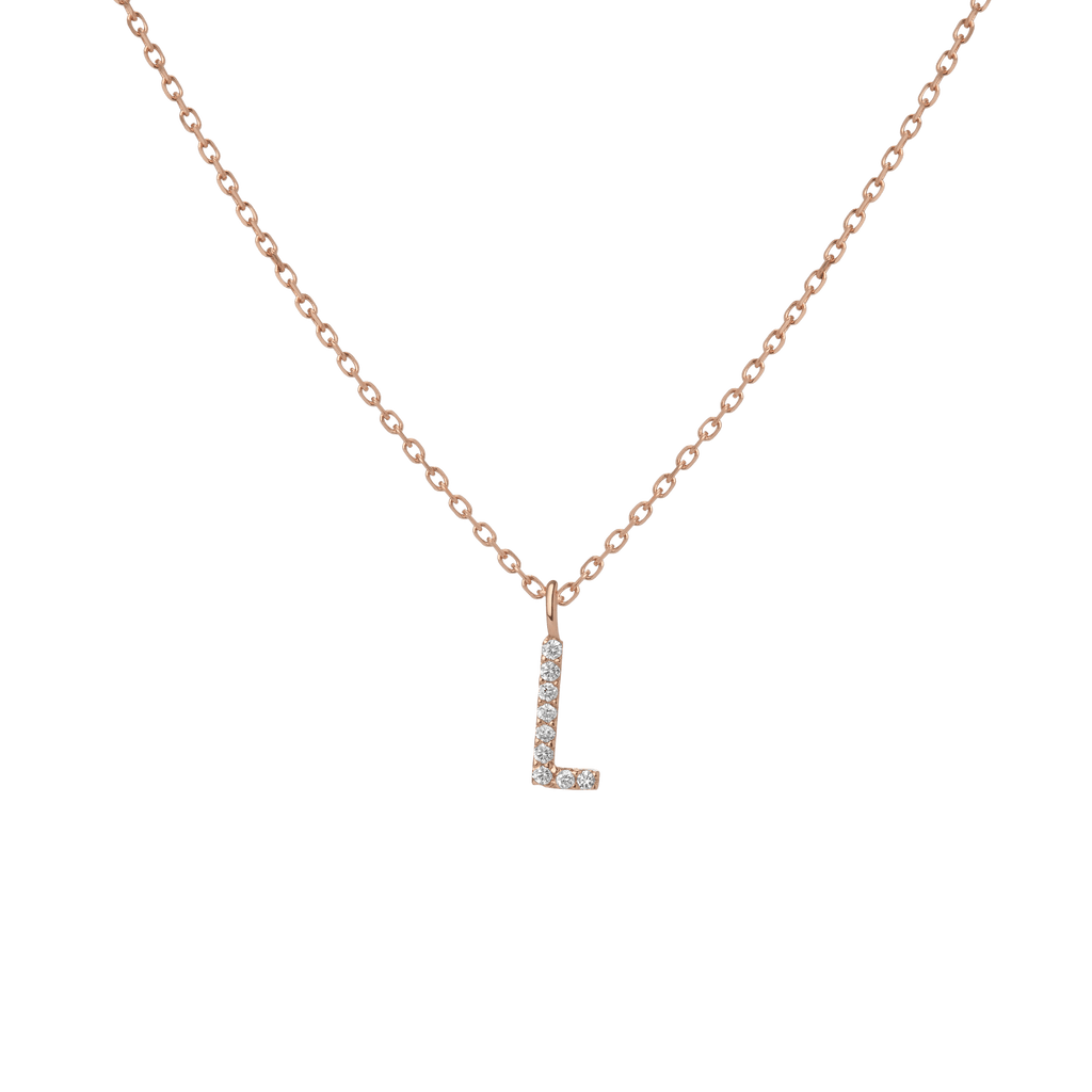 Classic Diamond Letter Necklace