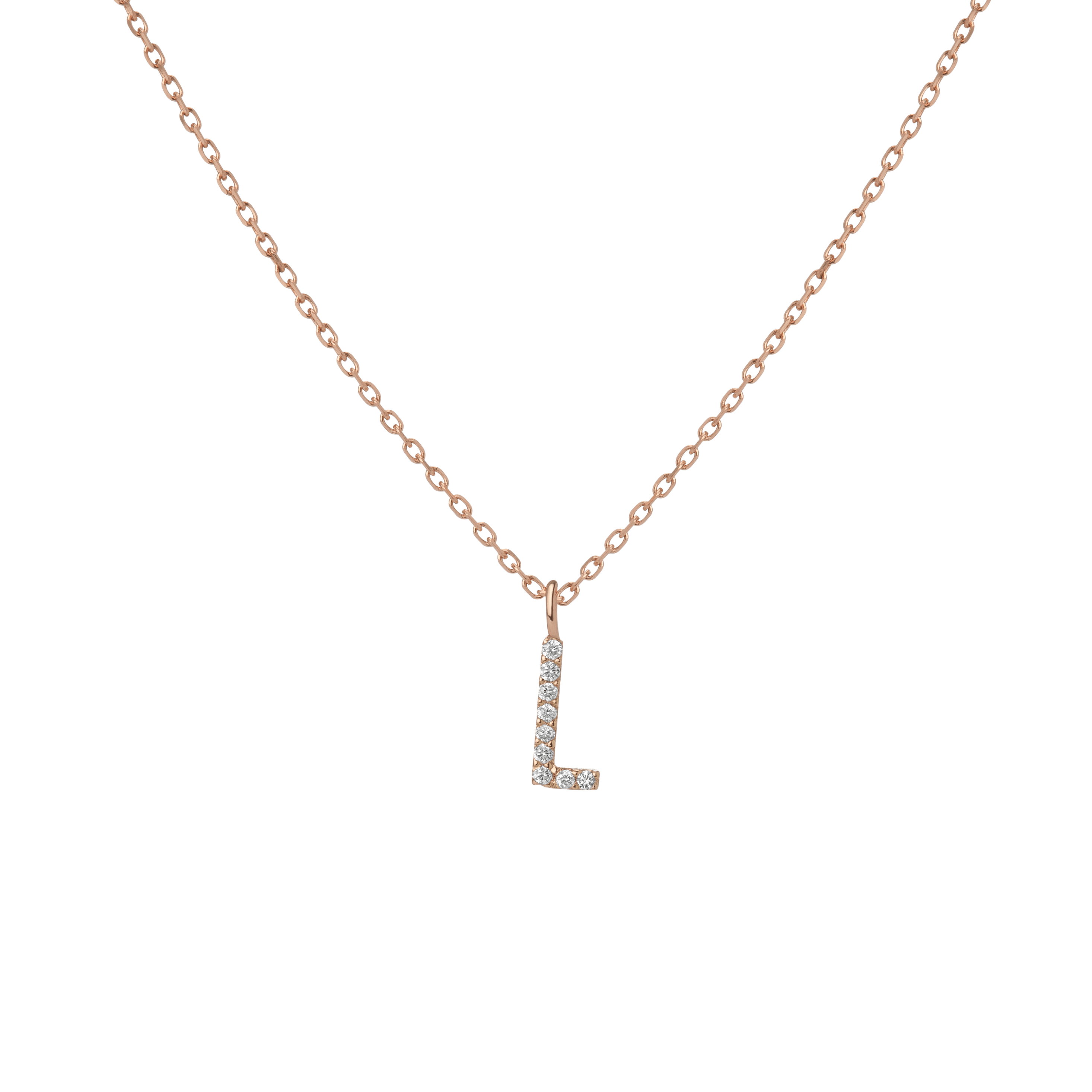 Classic Diamond Letter Necklace