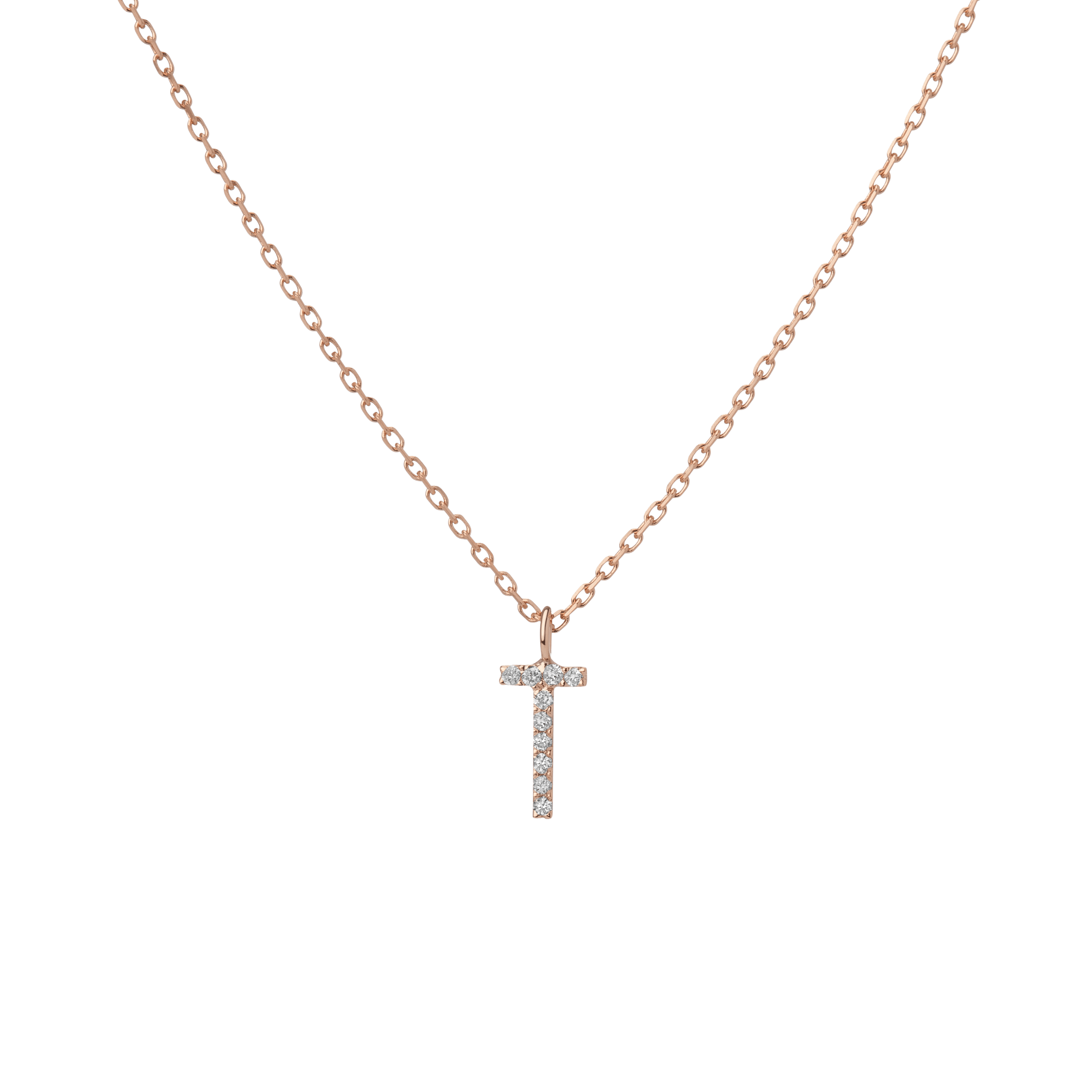 Classic Diamond Letter Necklace