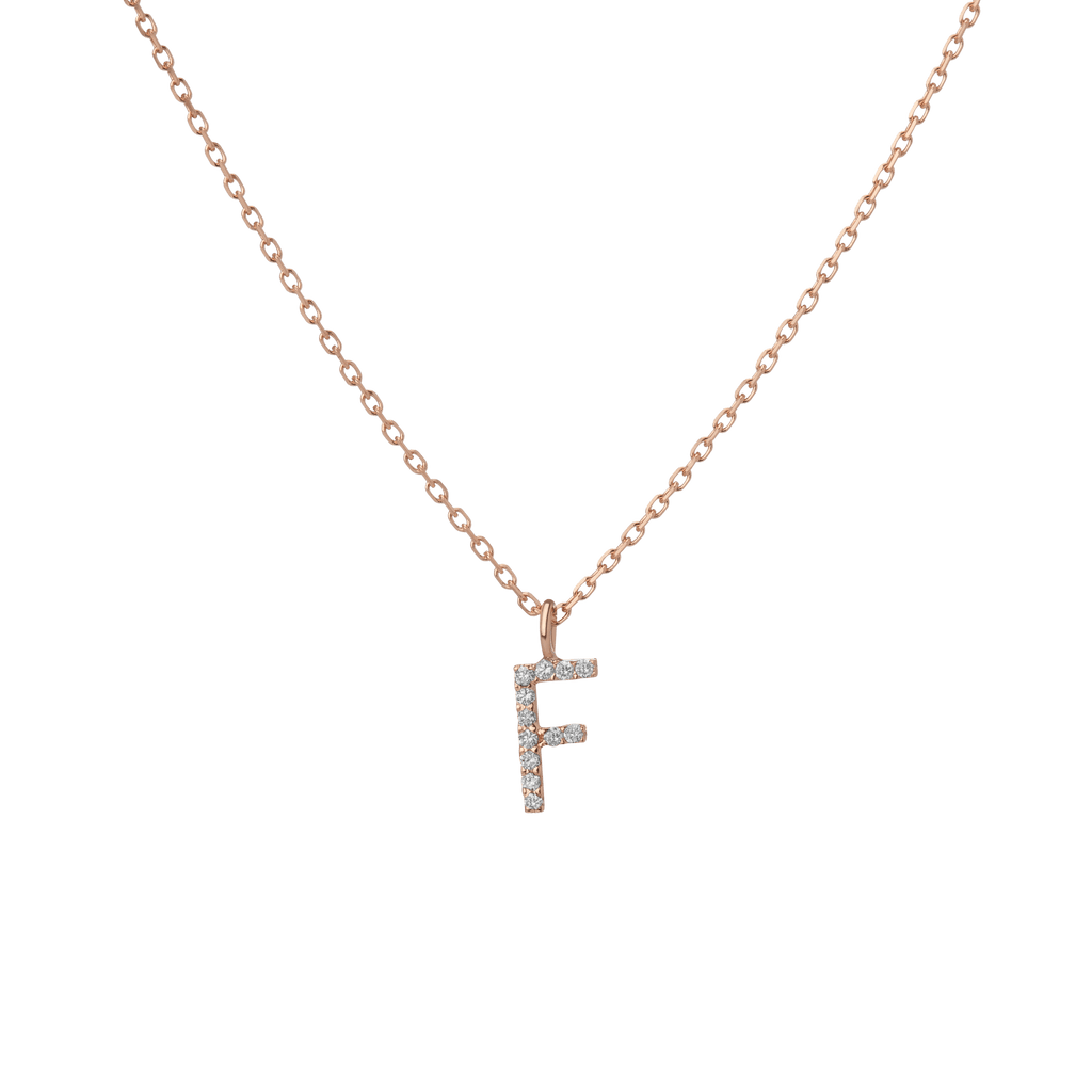 Classic Diamond Letter Necklace