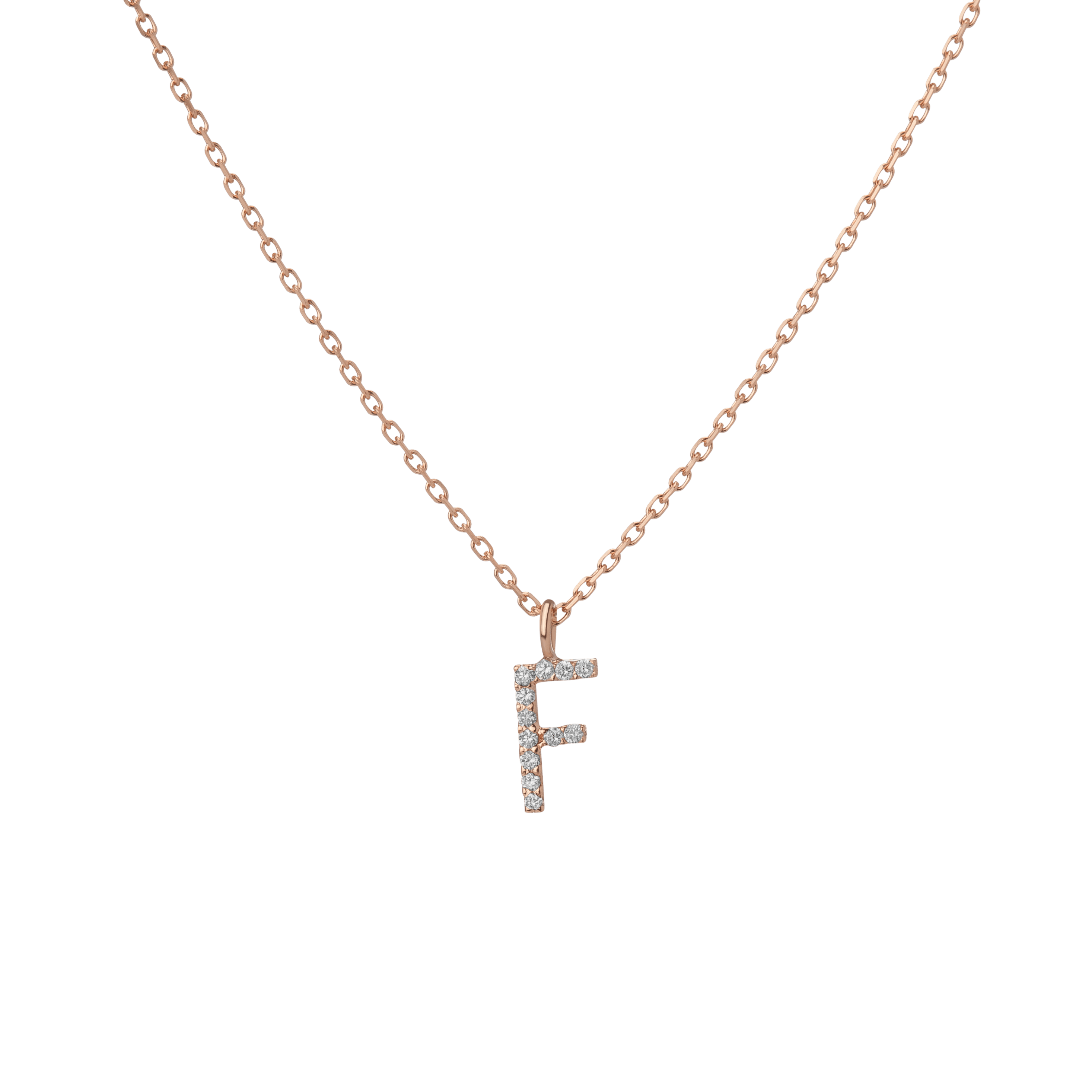 Classic Diamond Letter Necklace