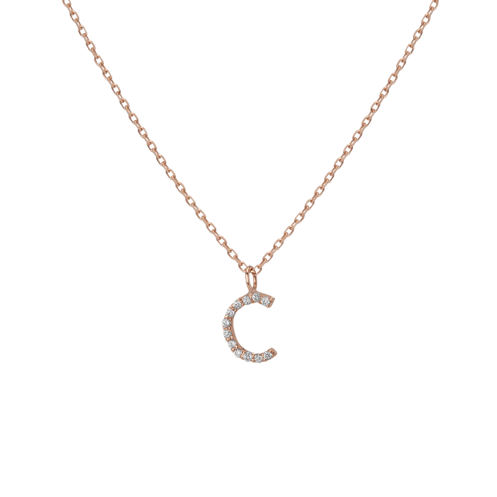 Classic Diamond Letter Necklace