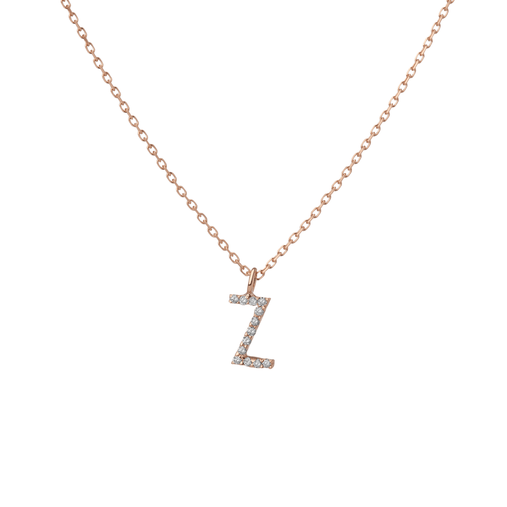Classic Diamond Letter Necklace