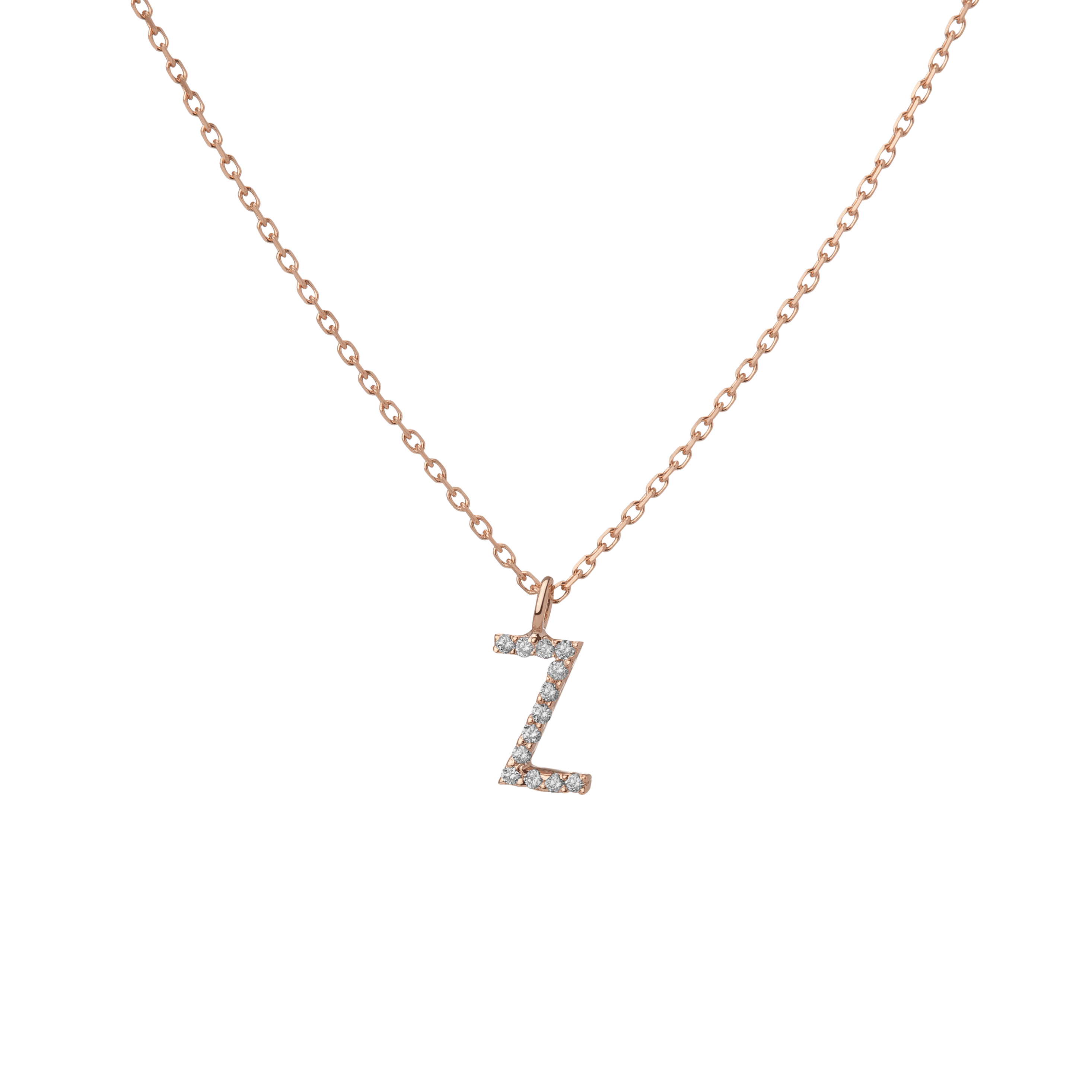 Classic Diamond Letter Necklace