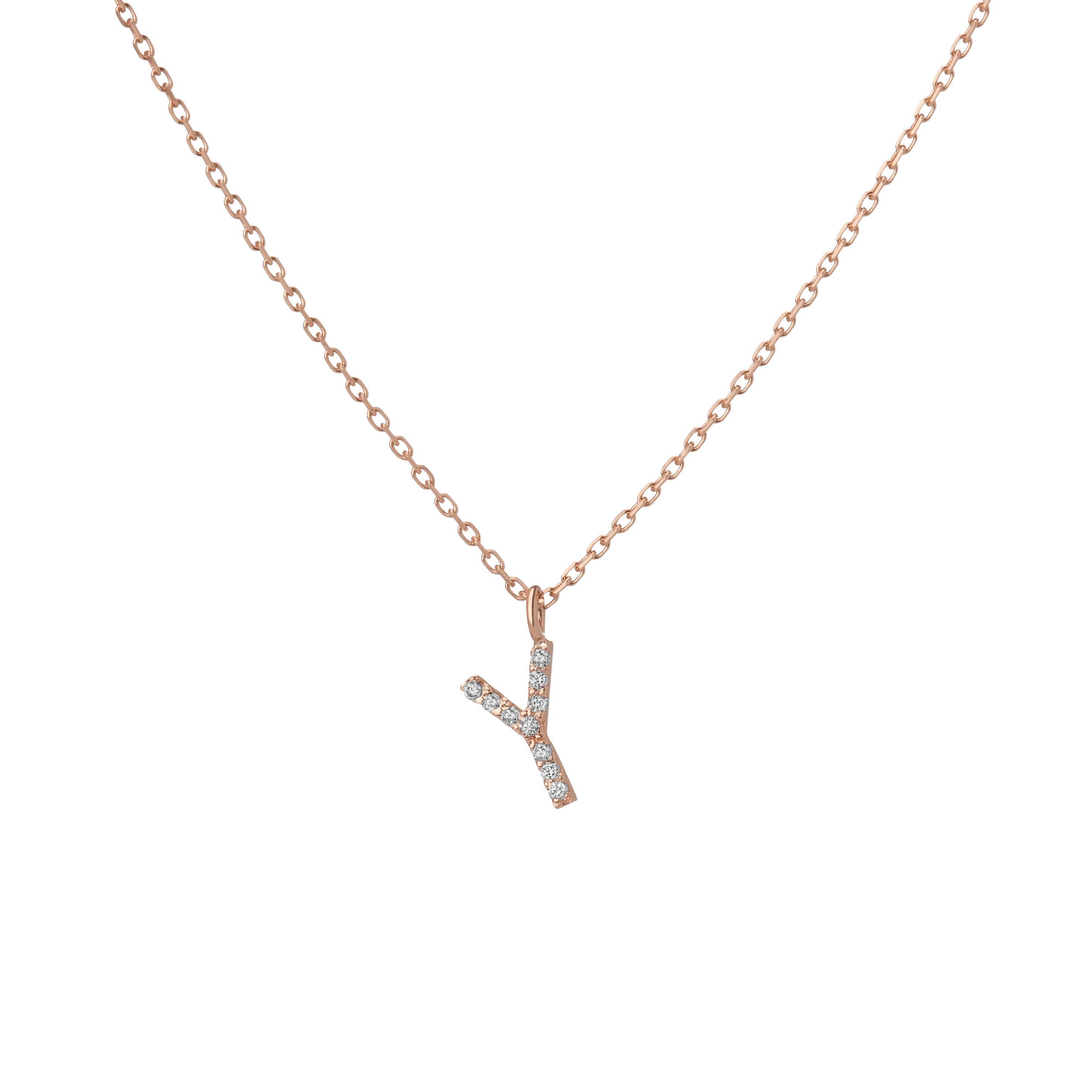 Classic Diamond Letter Necklace