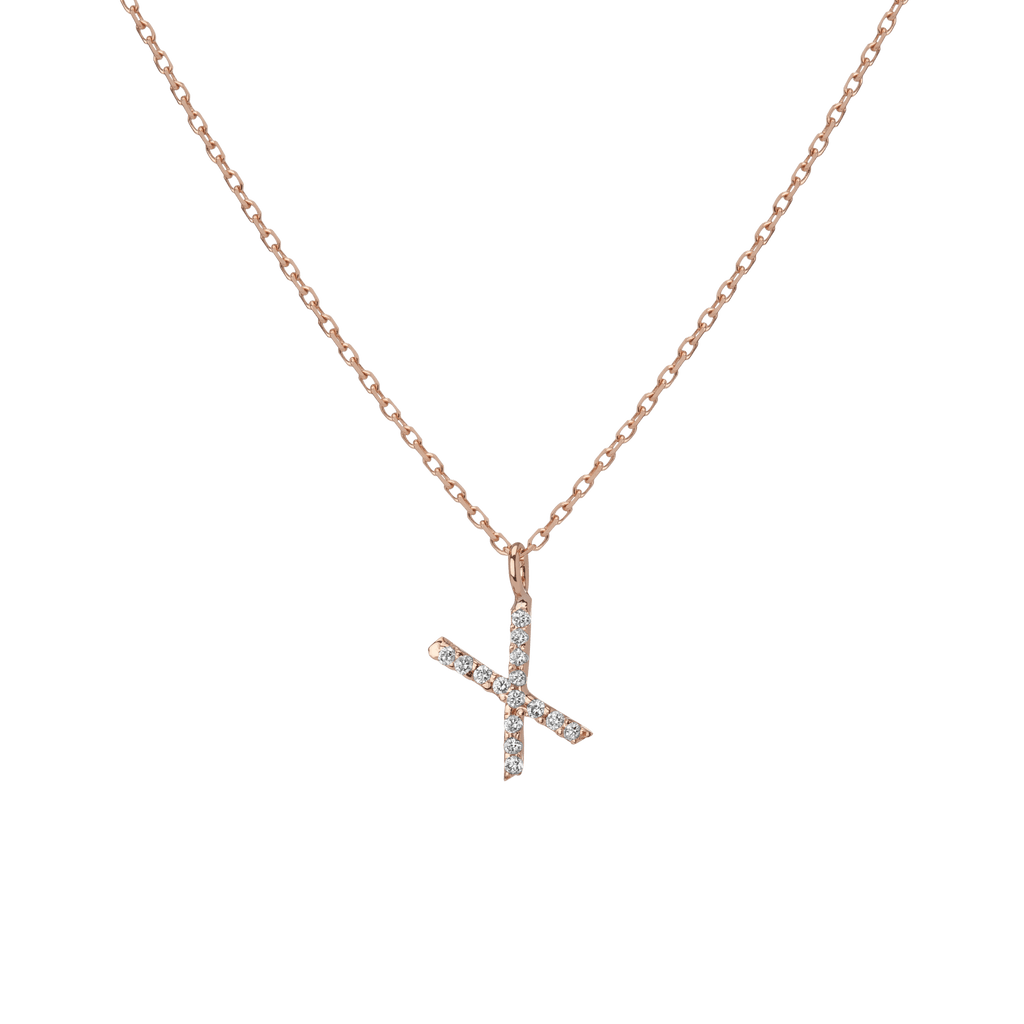 Classic Diamond Letter Necklace