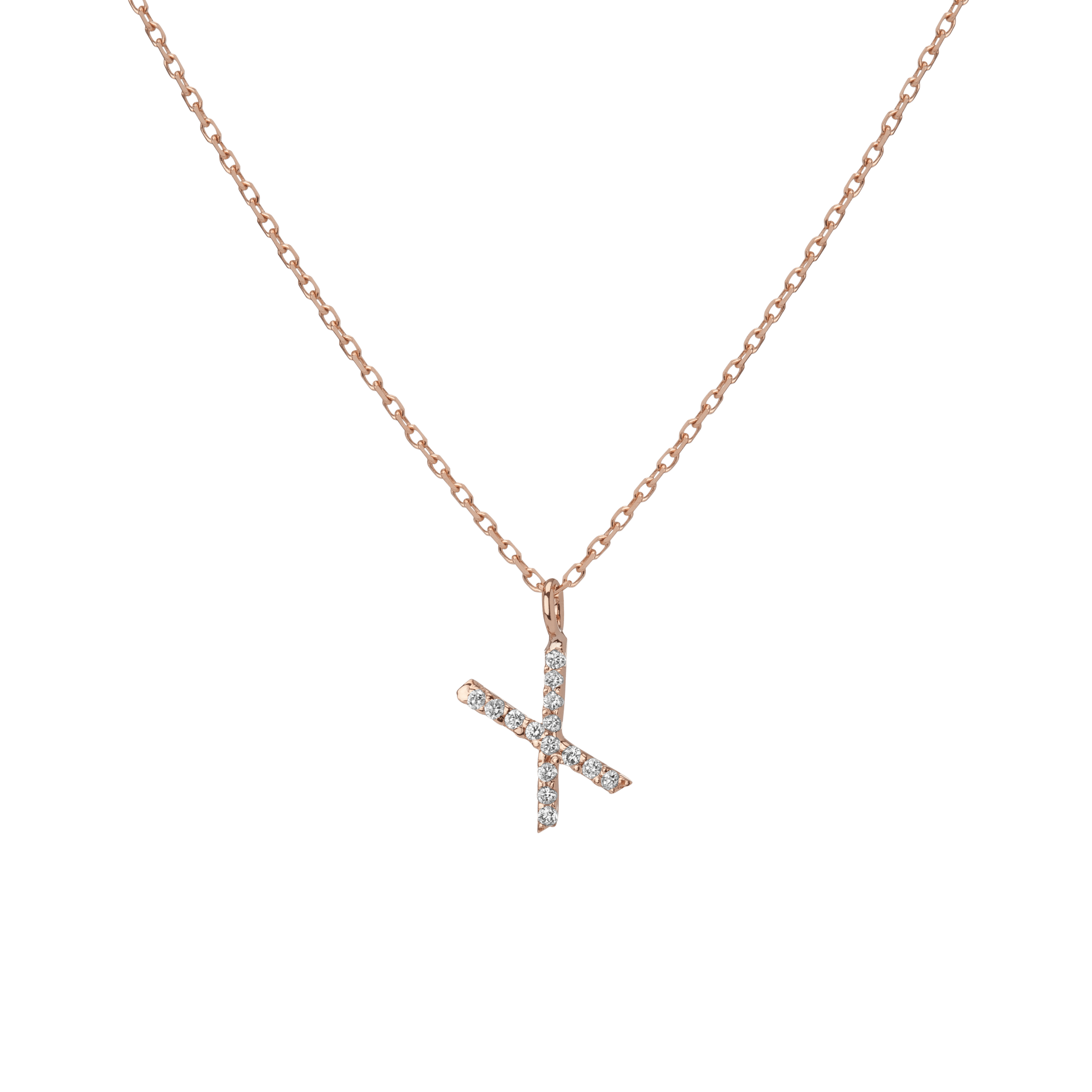 Classic Diamond Letter Necklace
