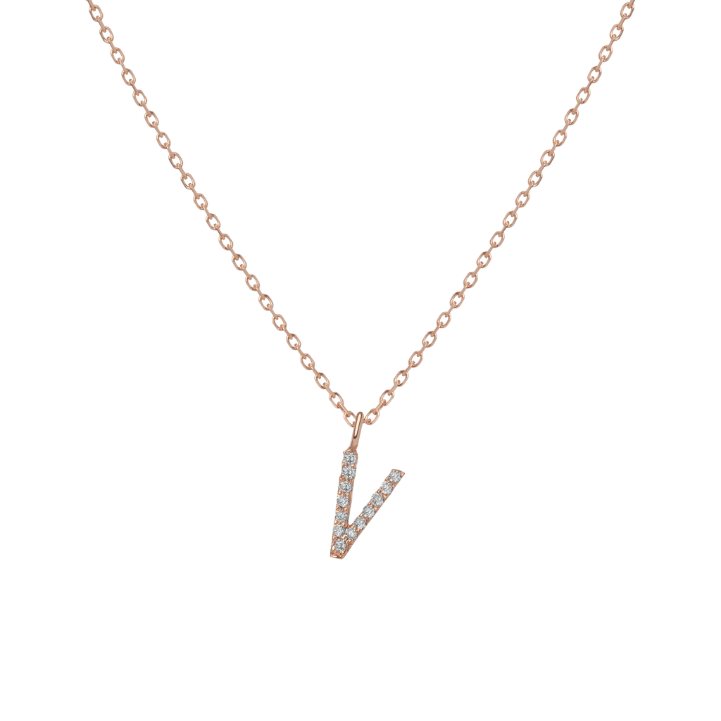 Classic Diamond Letter Necklace