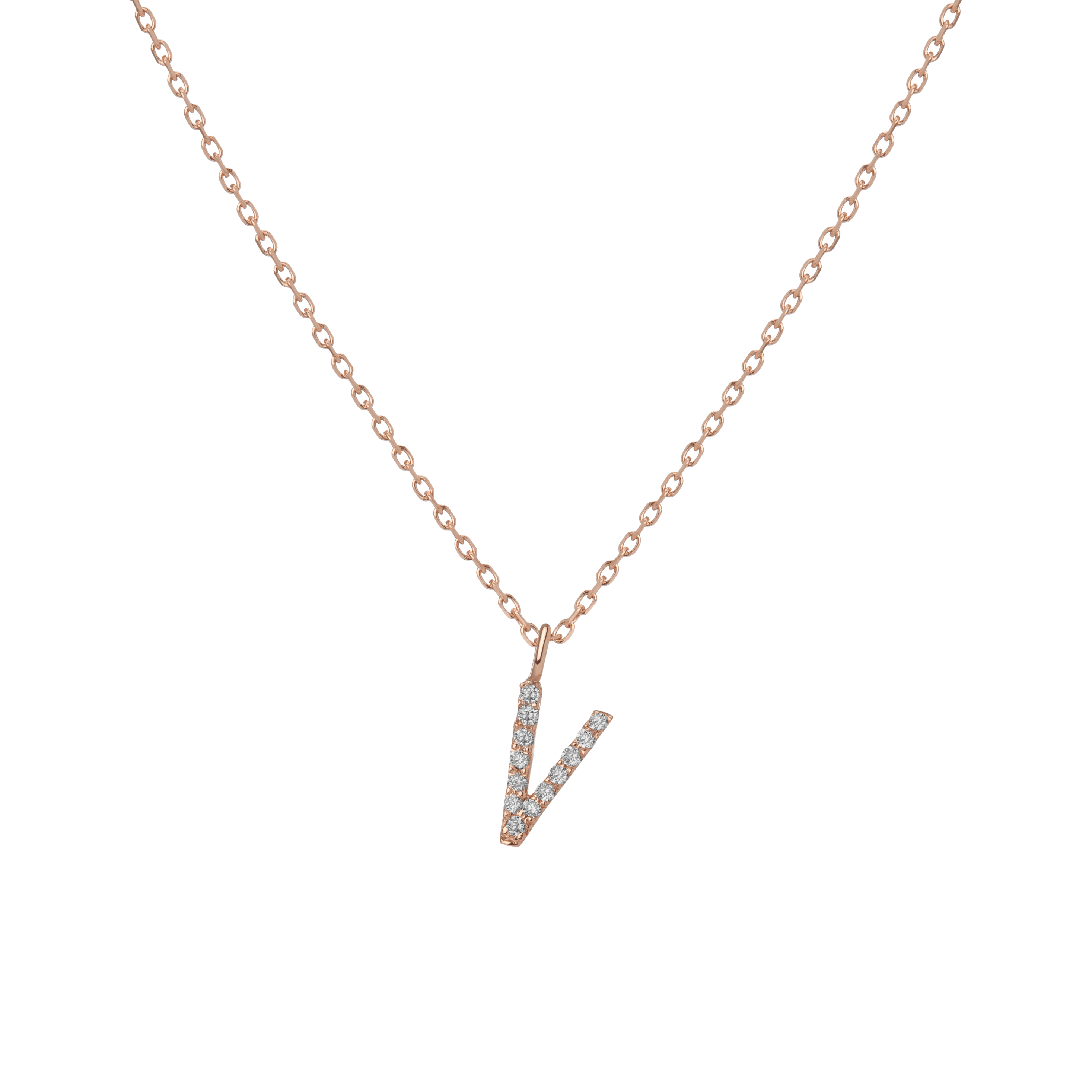 Classic Diamond Letter Necklace