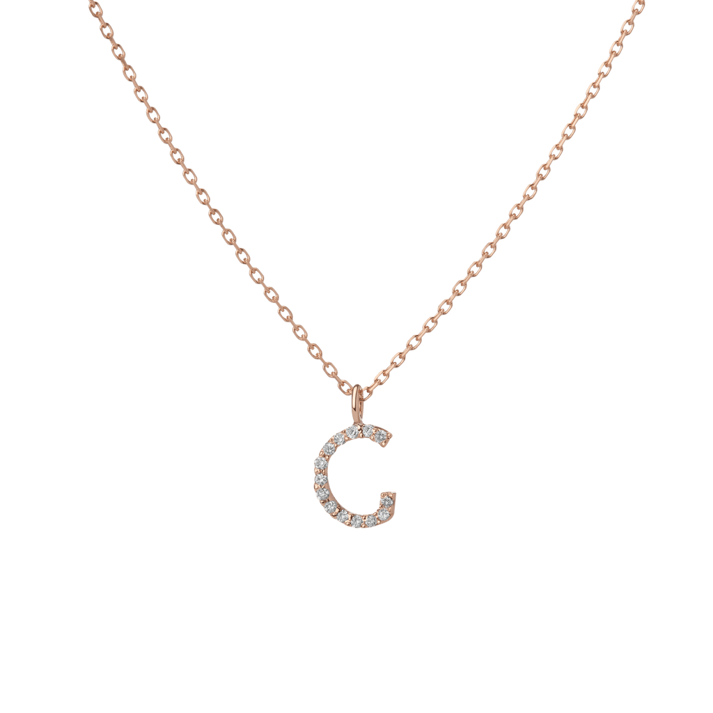 Classic Diamond Letter Necklace