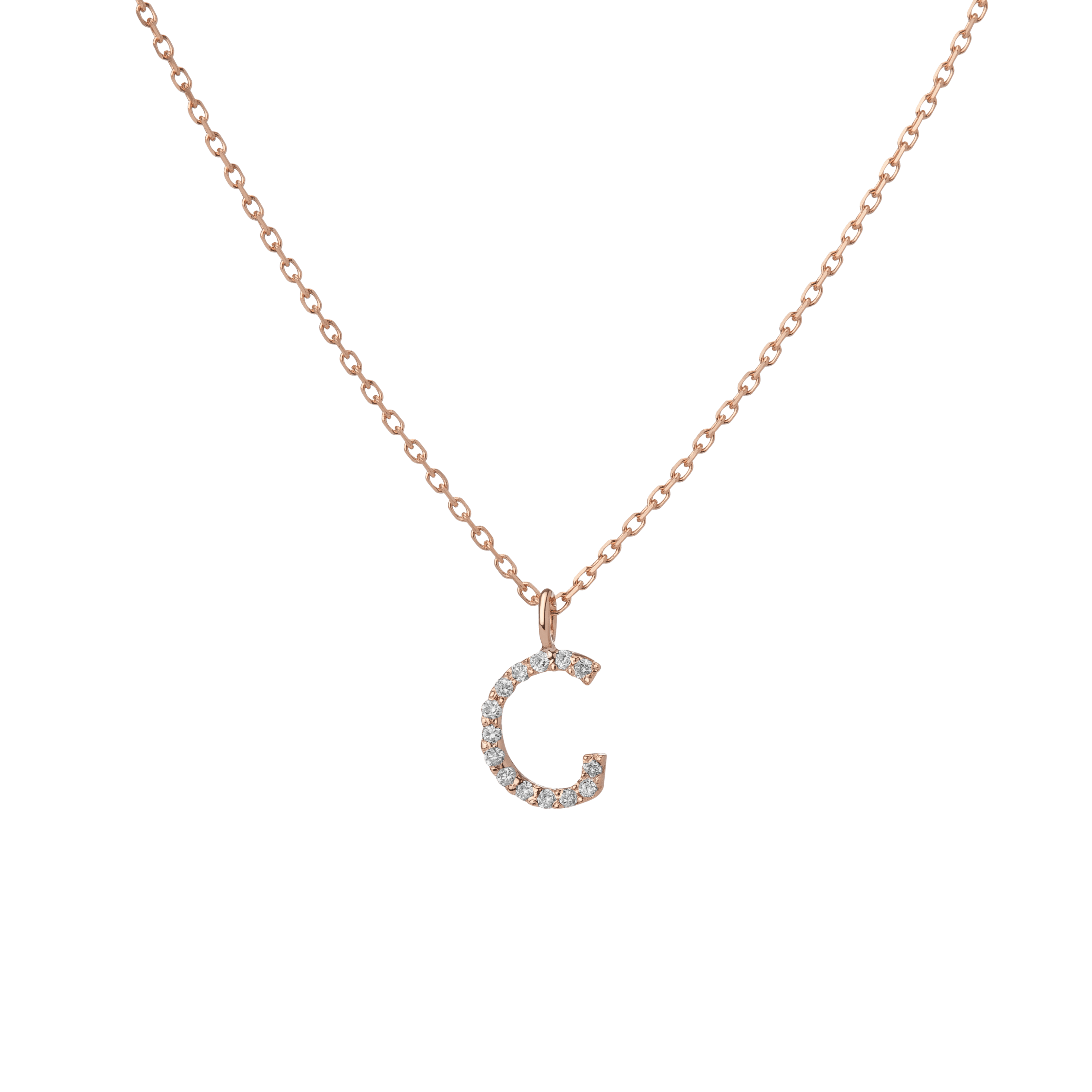 Classic Diamond Letter Necklace