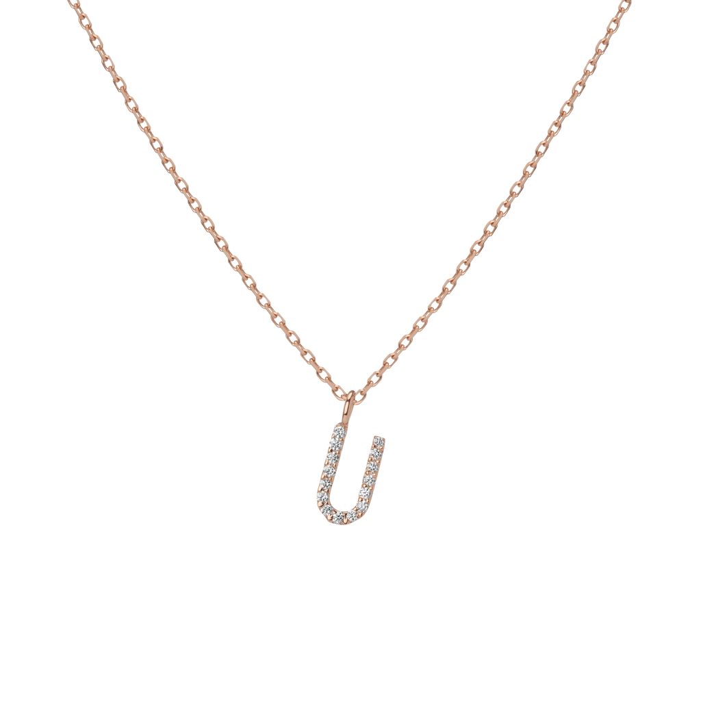 Classic Diamond Letter Necklace