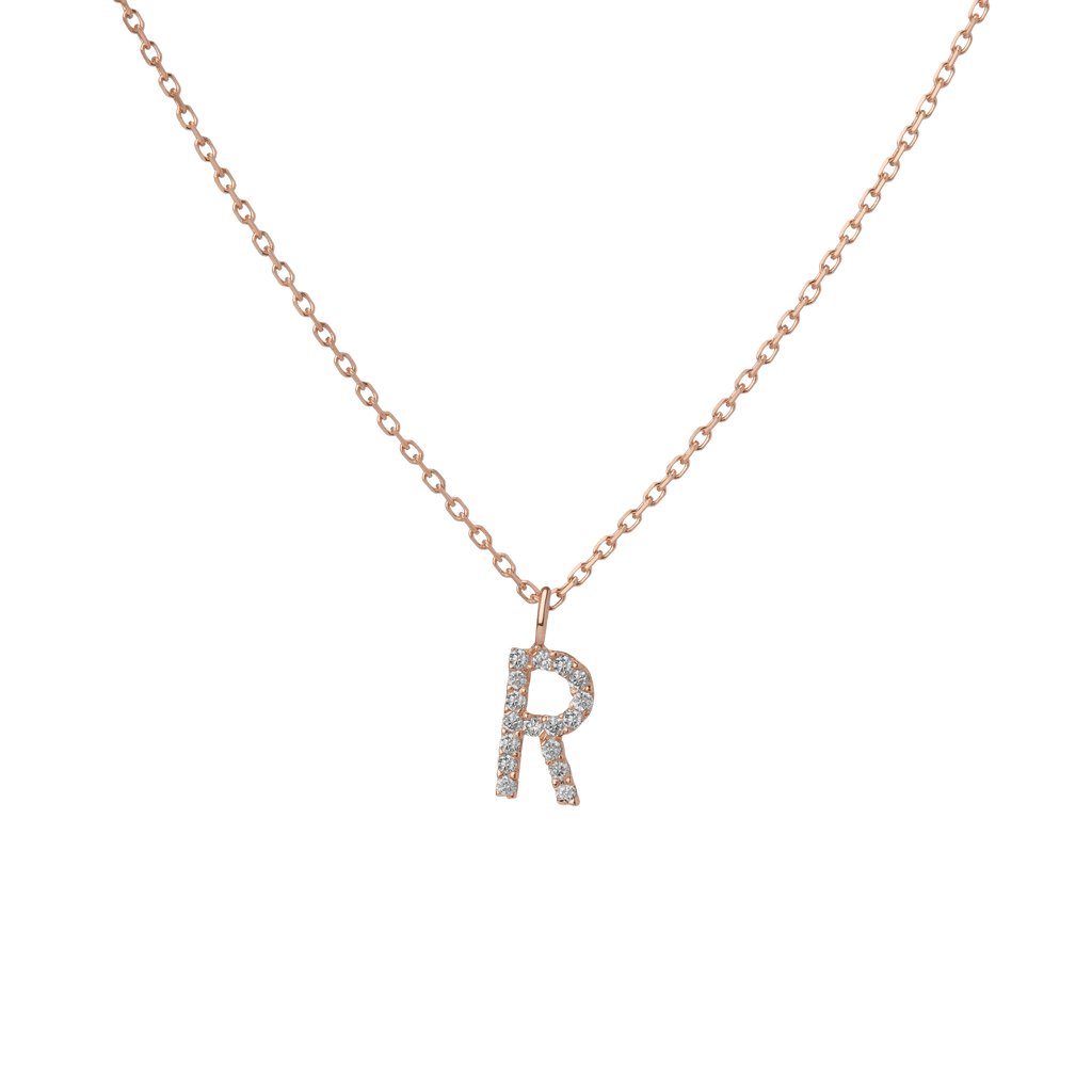 Classic Diamond Letter Necklace