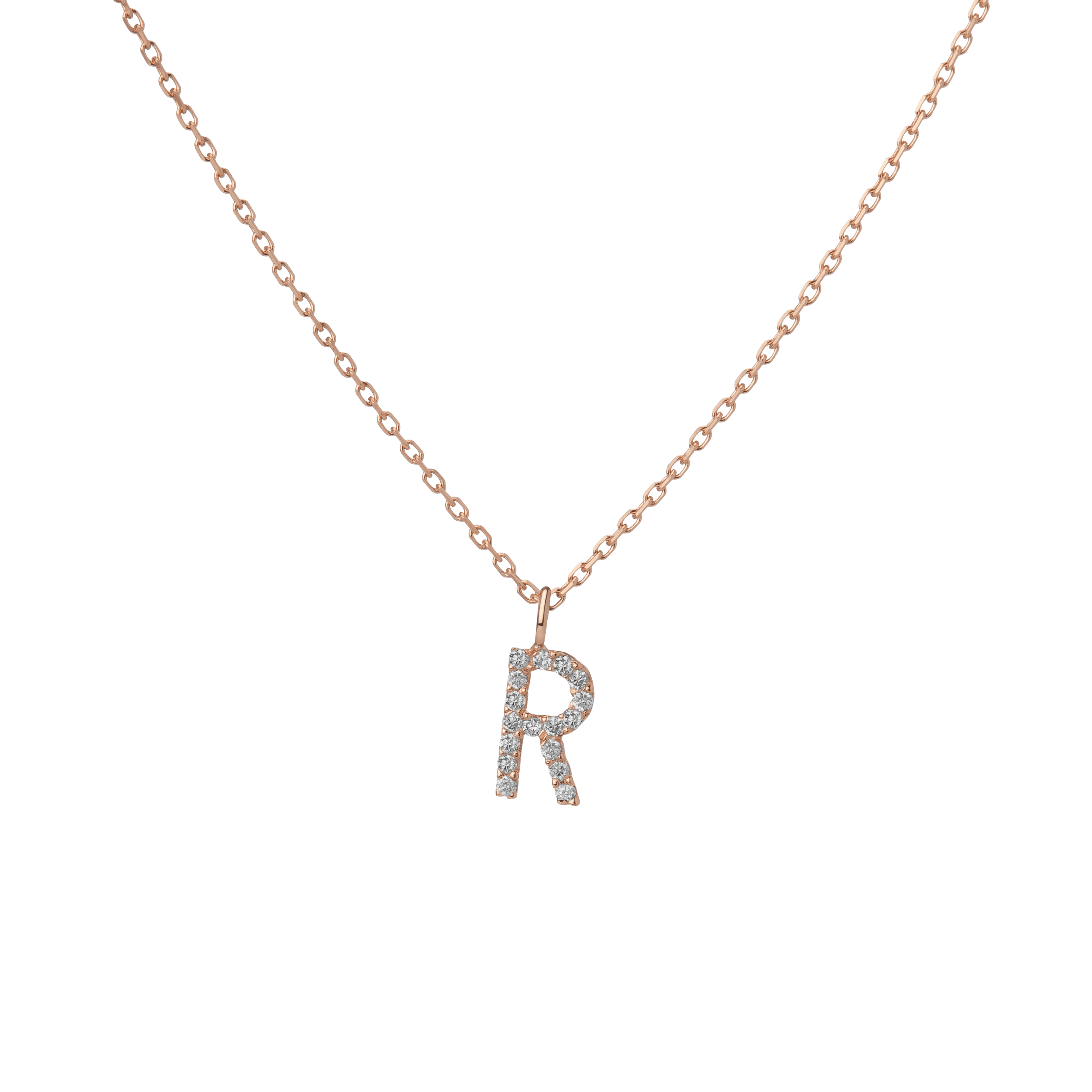 Classic Diamond Letter Necklace