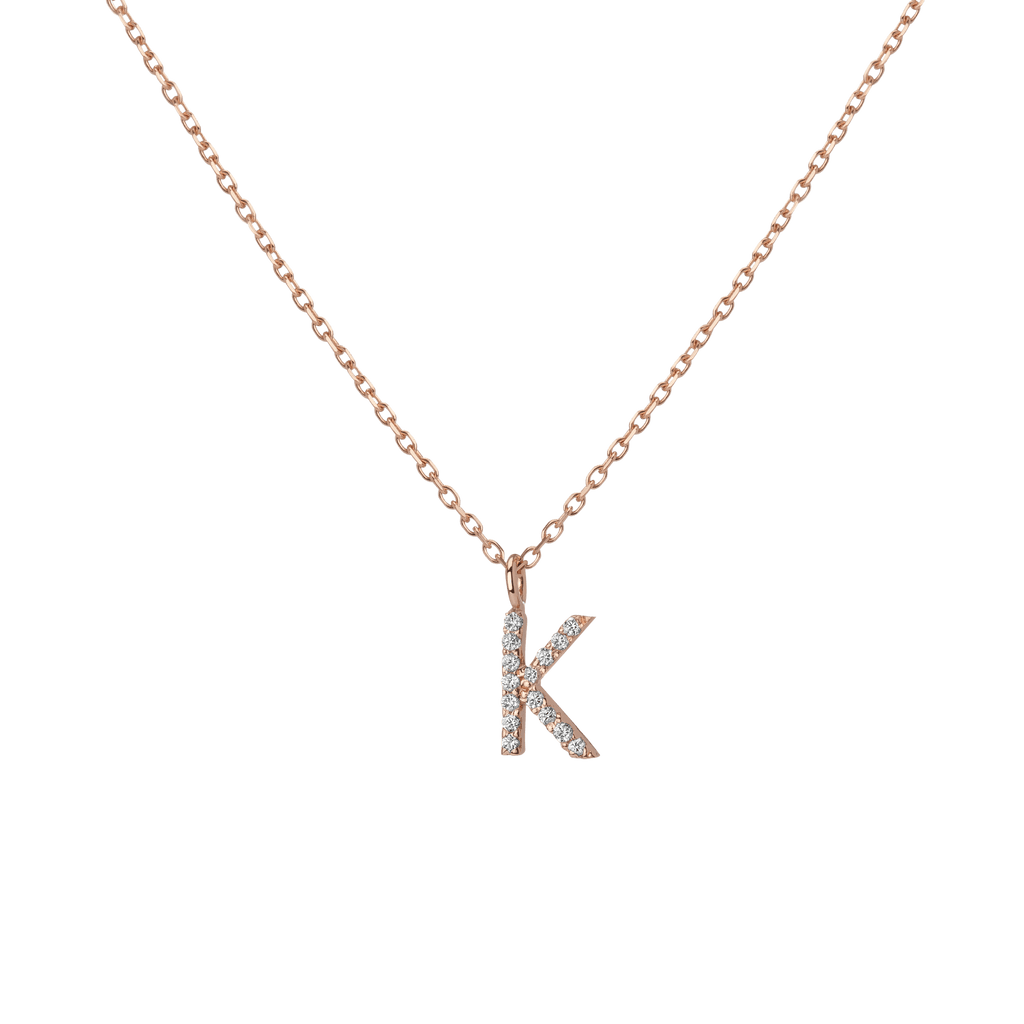 Classic Diamond Letter Necklace