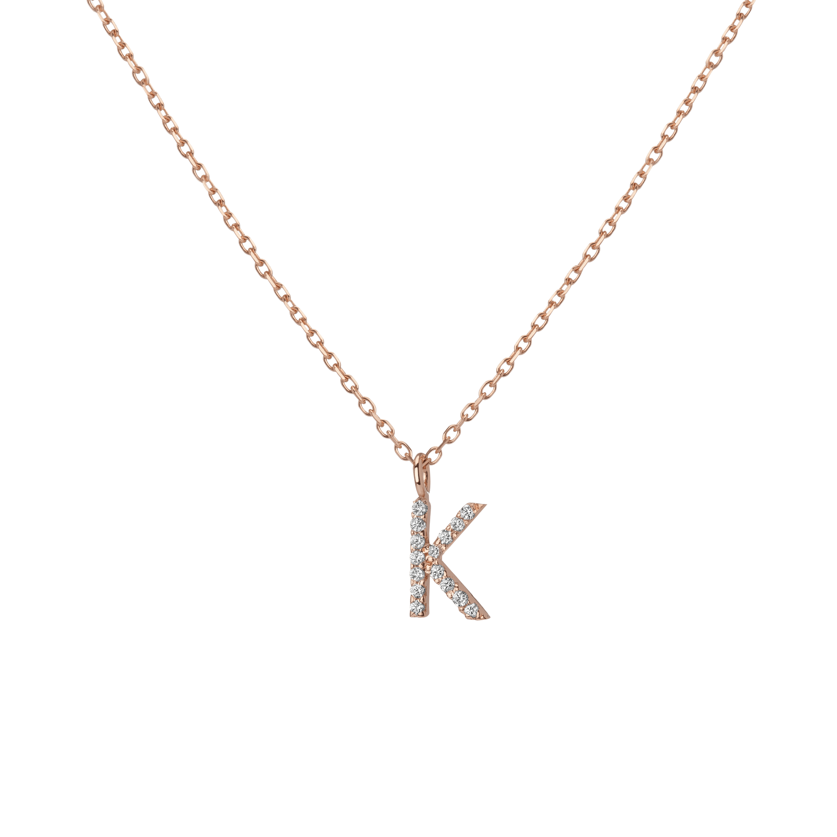 Classic Diamond Letter Necklace
