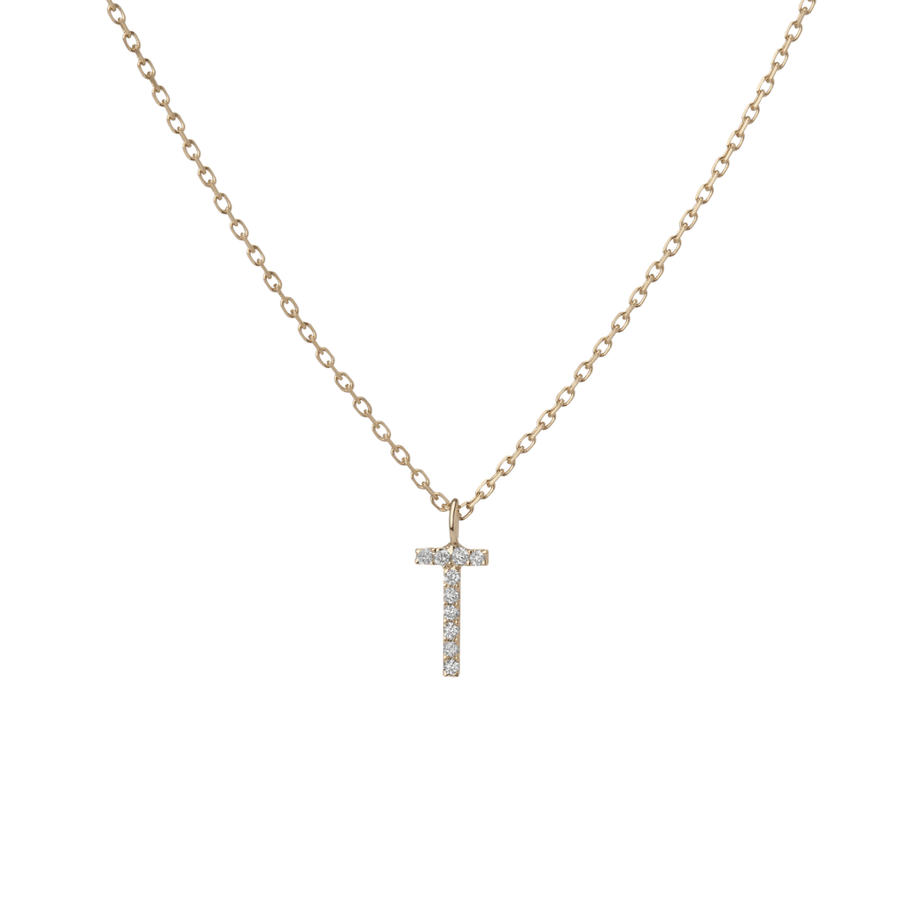 Classic Diamond Letter Necklace