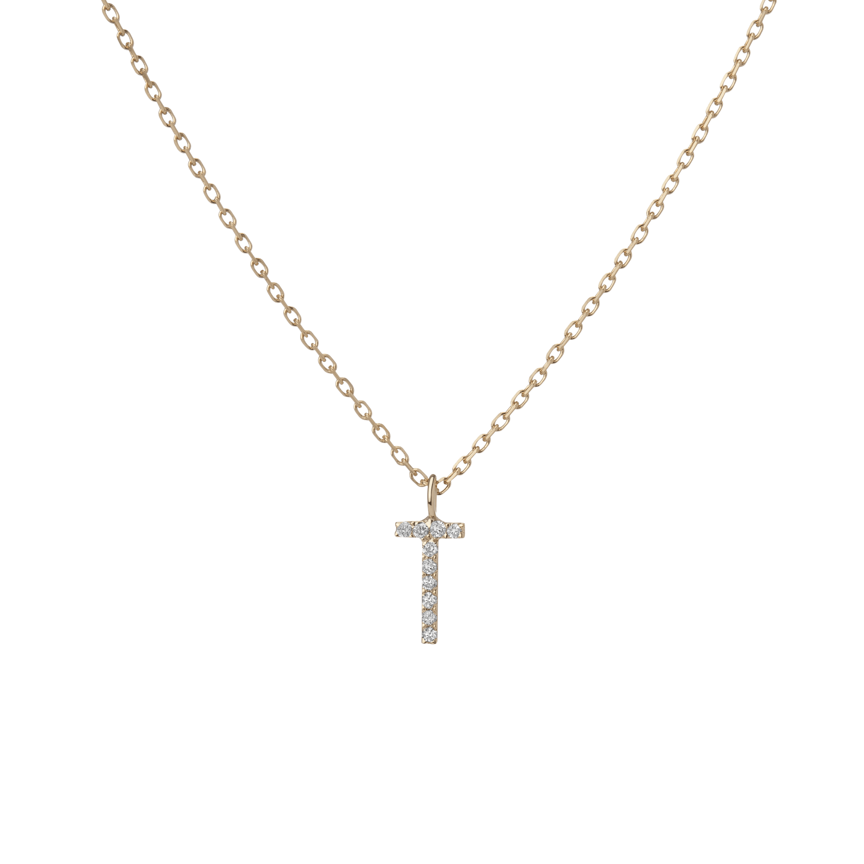 Classic Diamond Letter Necklace