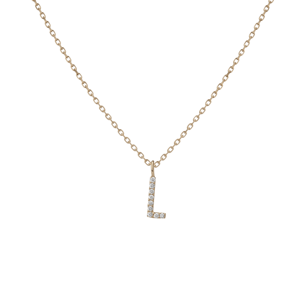 Classic Diamond Letter Necklace