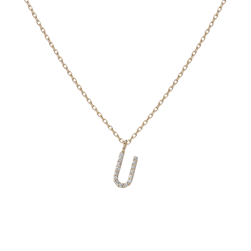 Classic Diamond Letter Necklace