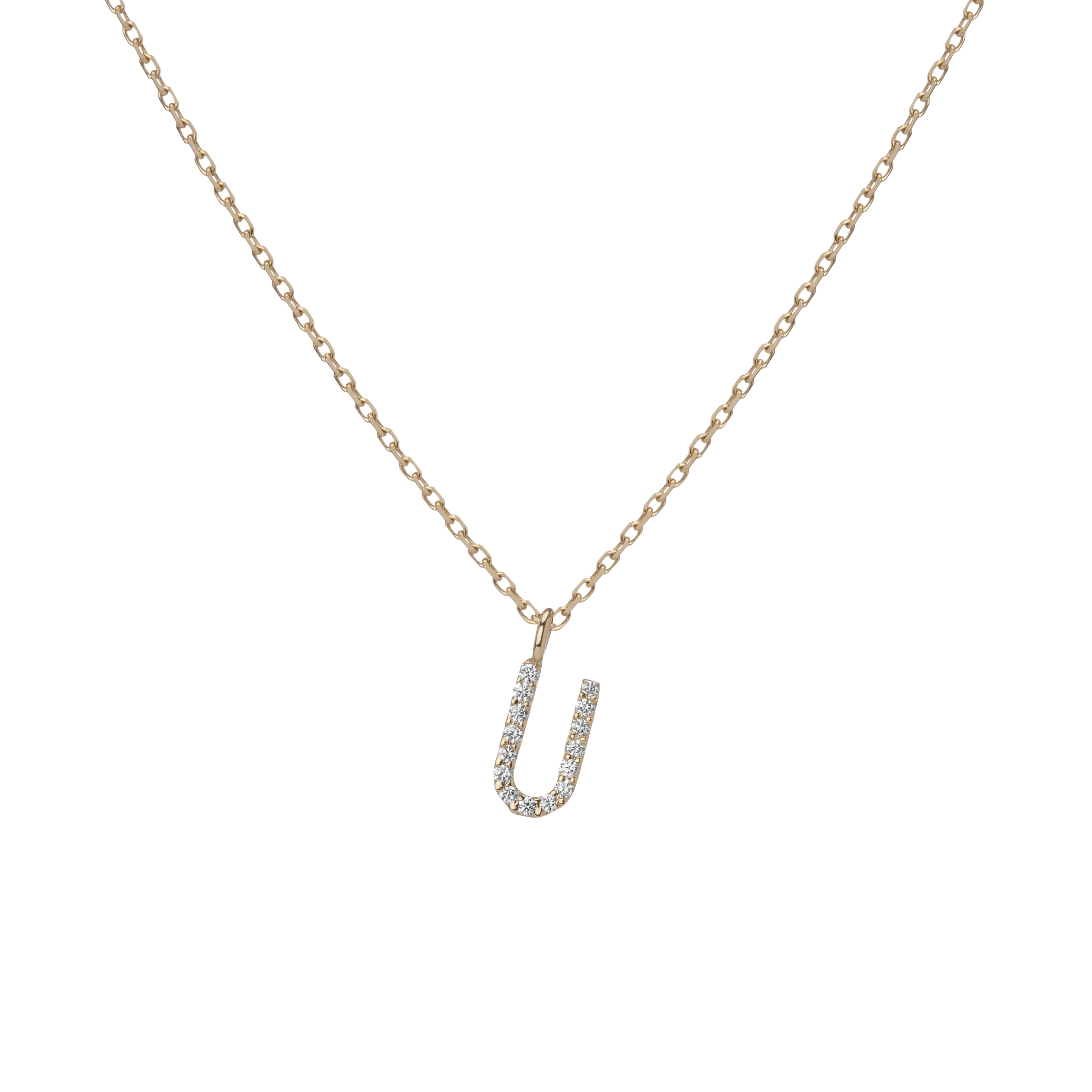 Classic Diamond Letter Necklace