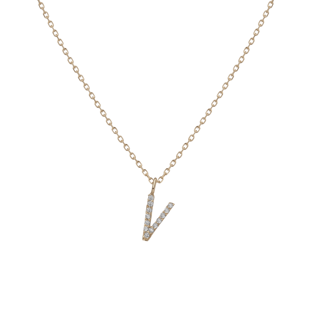 Classic Diamond Letter Necklace