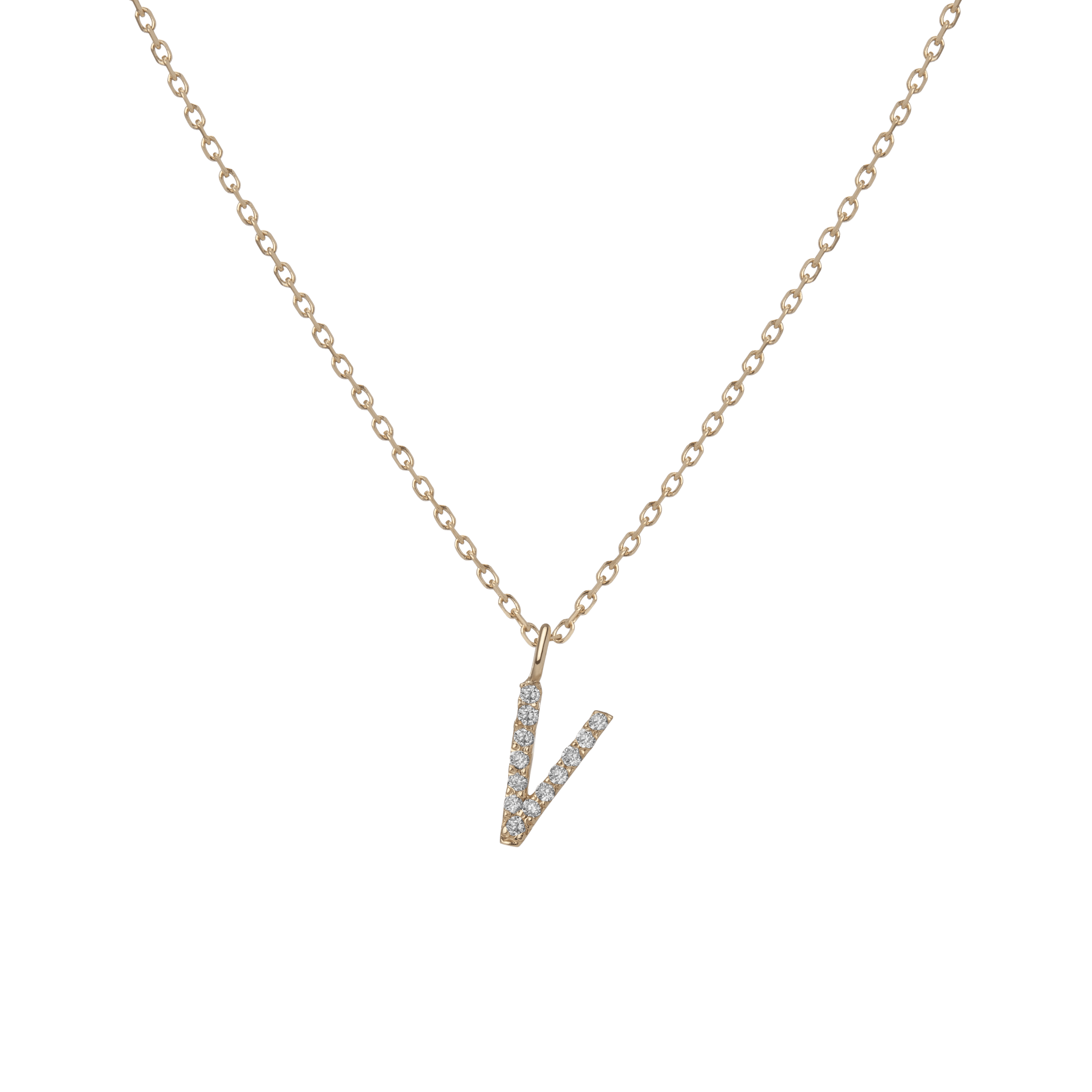 Classic Diamond Letter Necklace