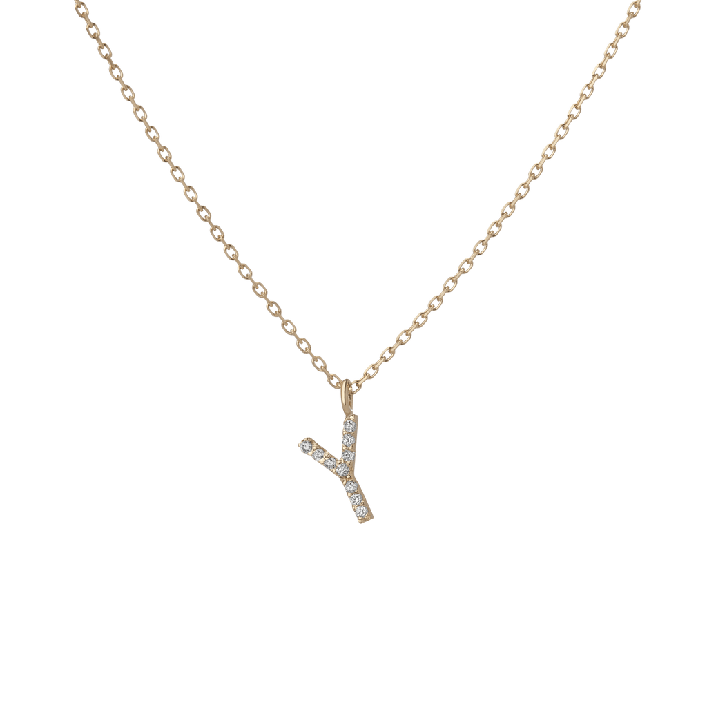 Classic Diamond Letter Necklace