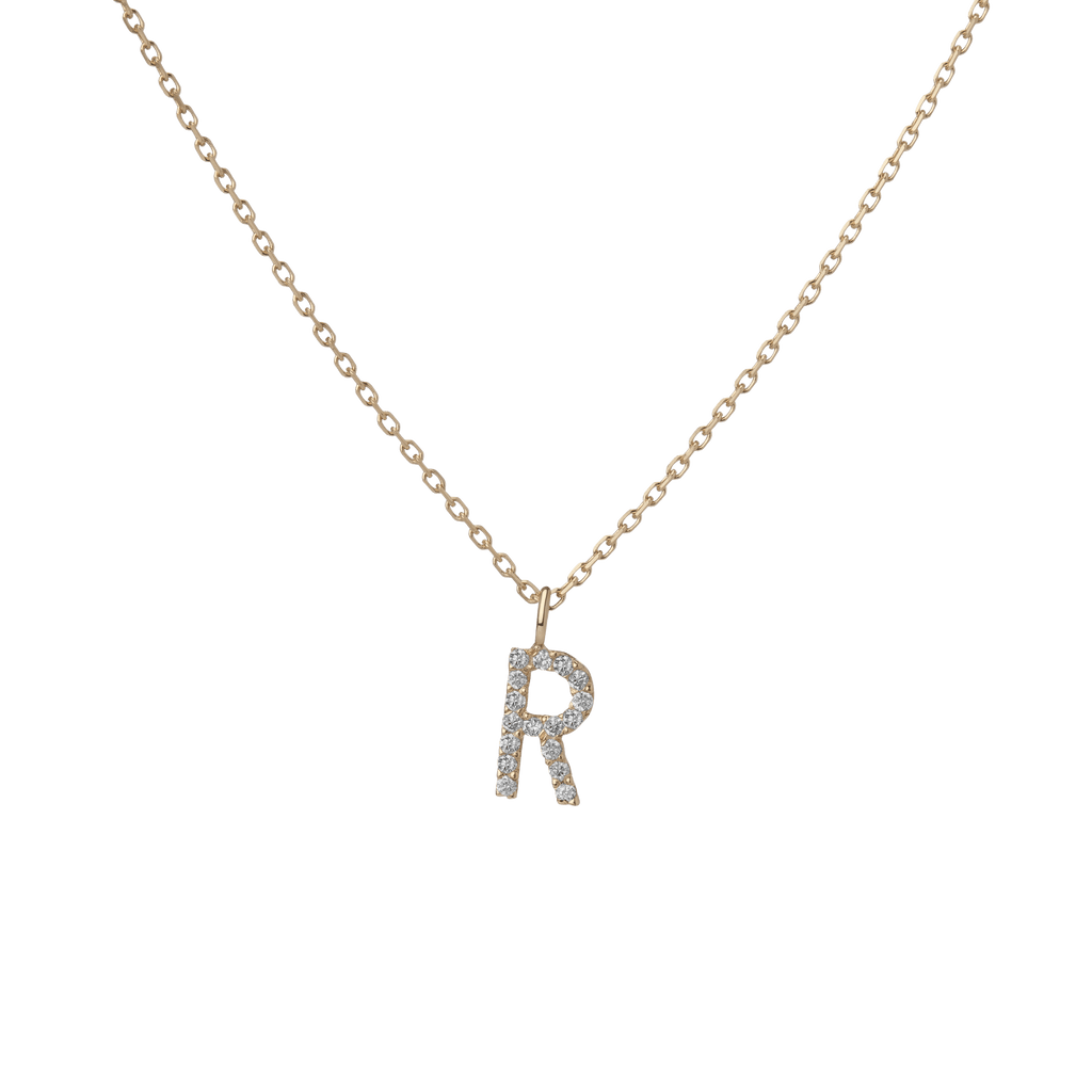 Classic Diamond Letter Necklace