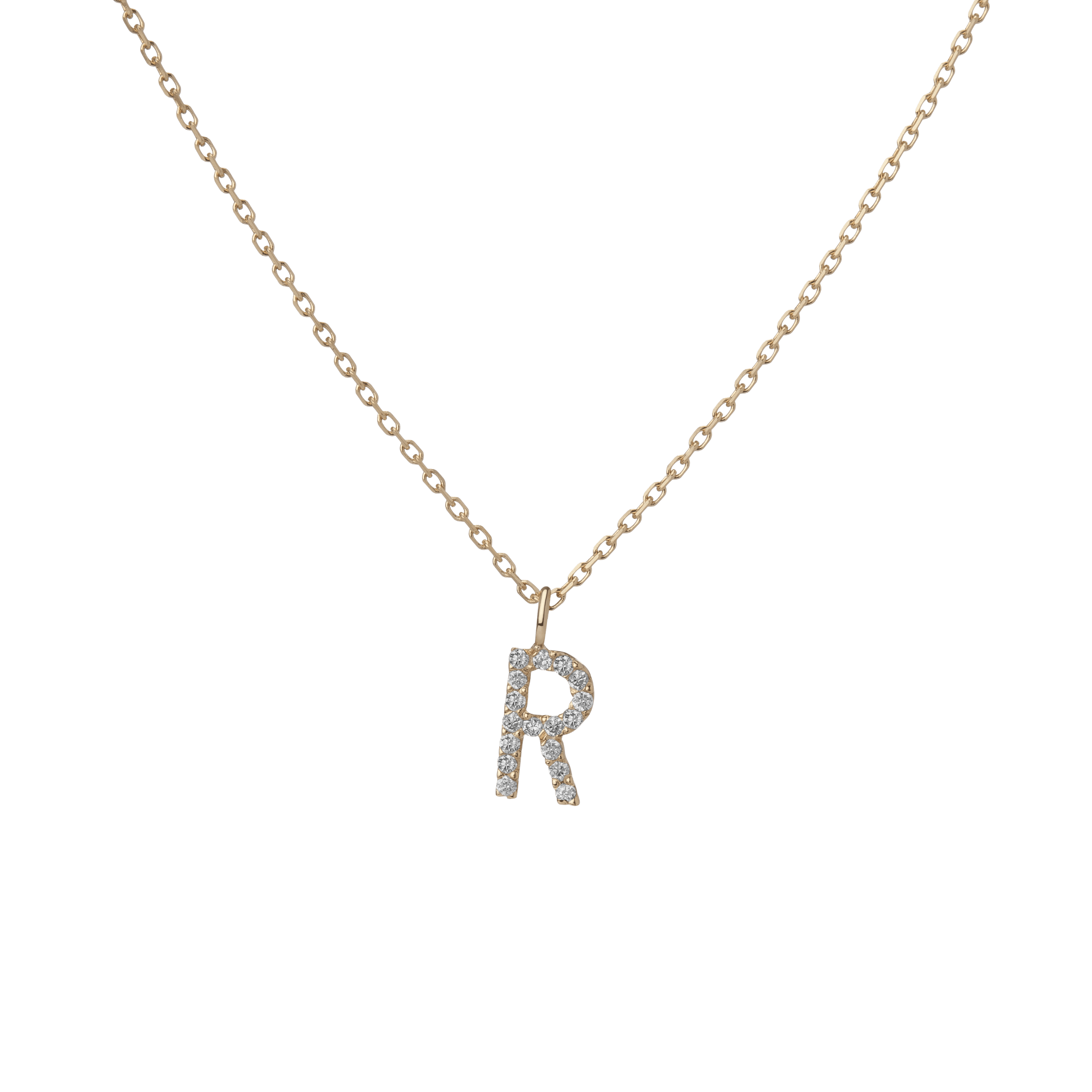Classic Diamond Letter Necklace