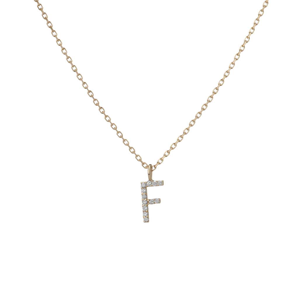 Classic Diamond Letter Necklace