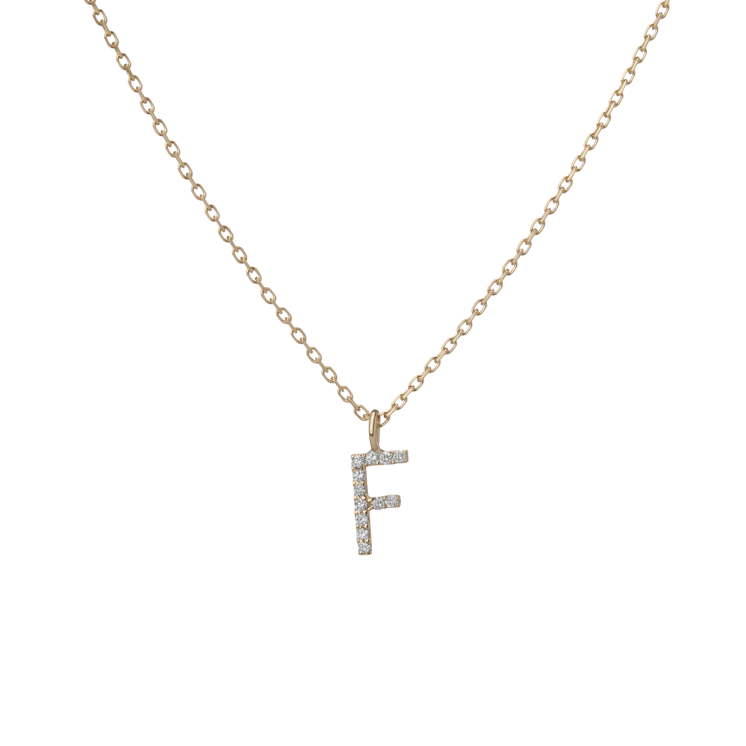 Classic Diamond Letter Necklace