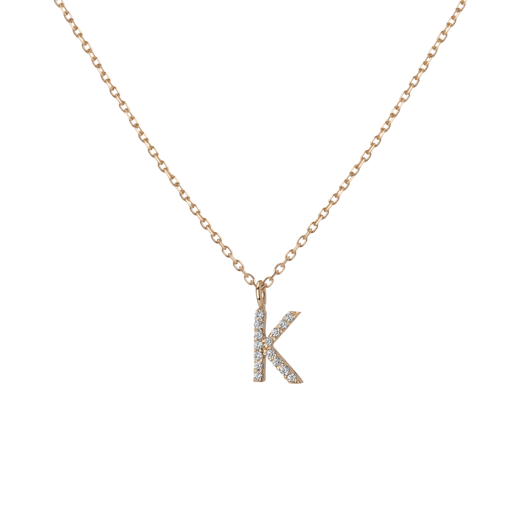 Classic Diamond Letter Necklace
