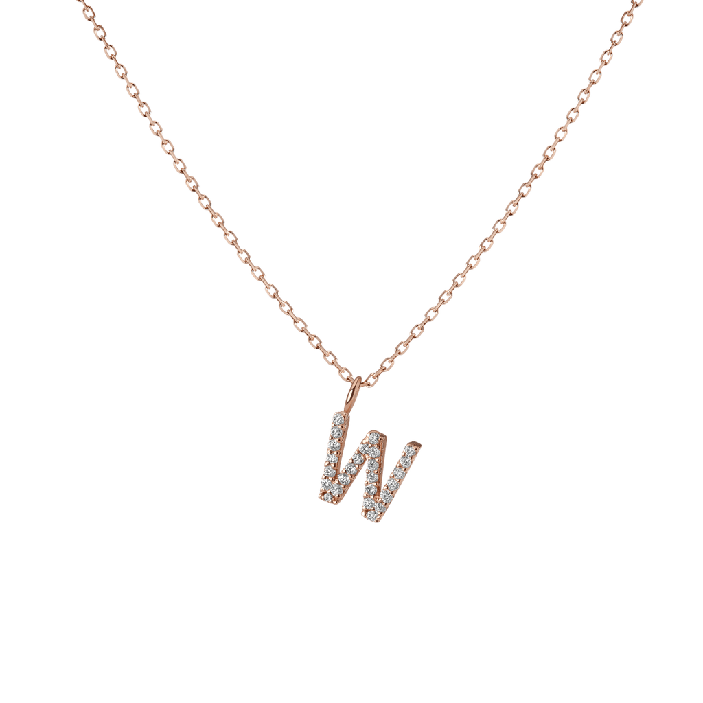 Classic Diamond Letter Necklace
