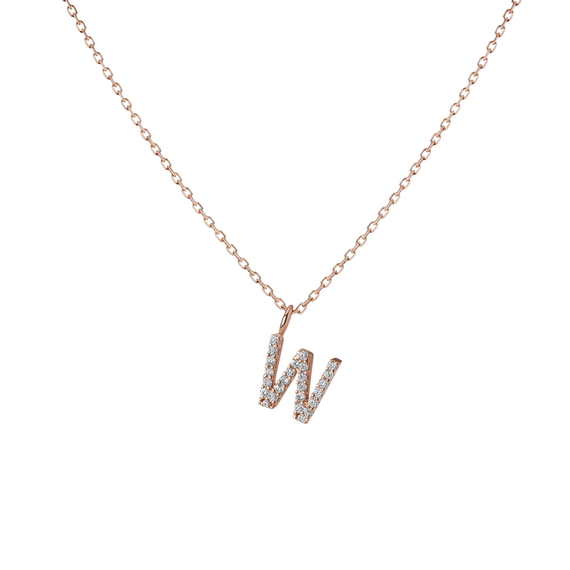Classic Diamond Letter Necklace