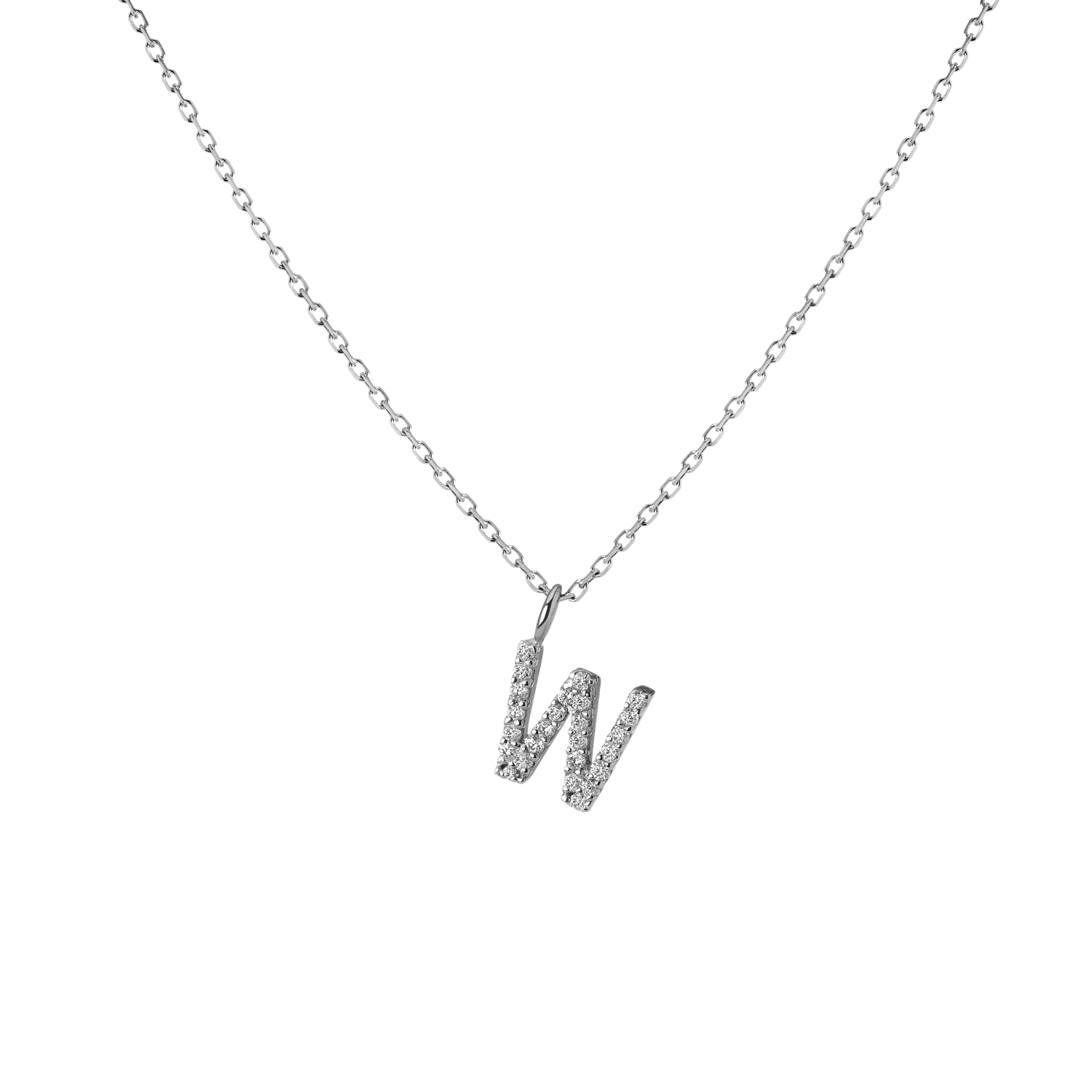 Classic Diamond Letter Necklace