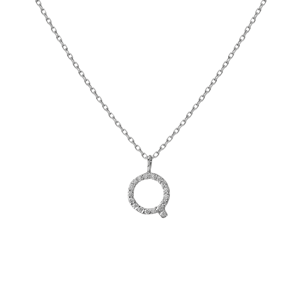 Classic Diamond Letter Necklace