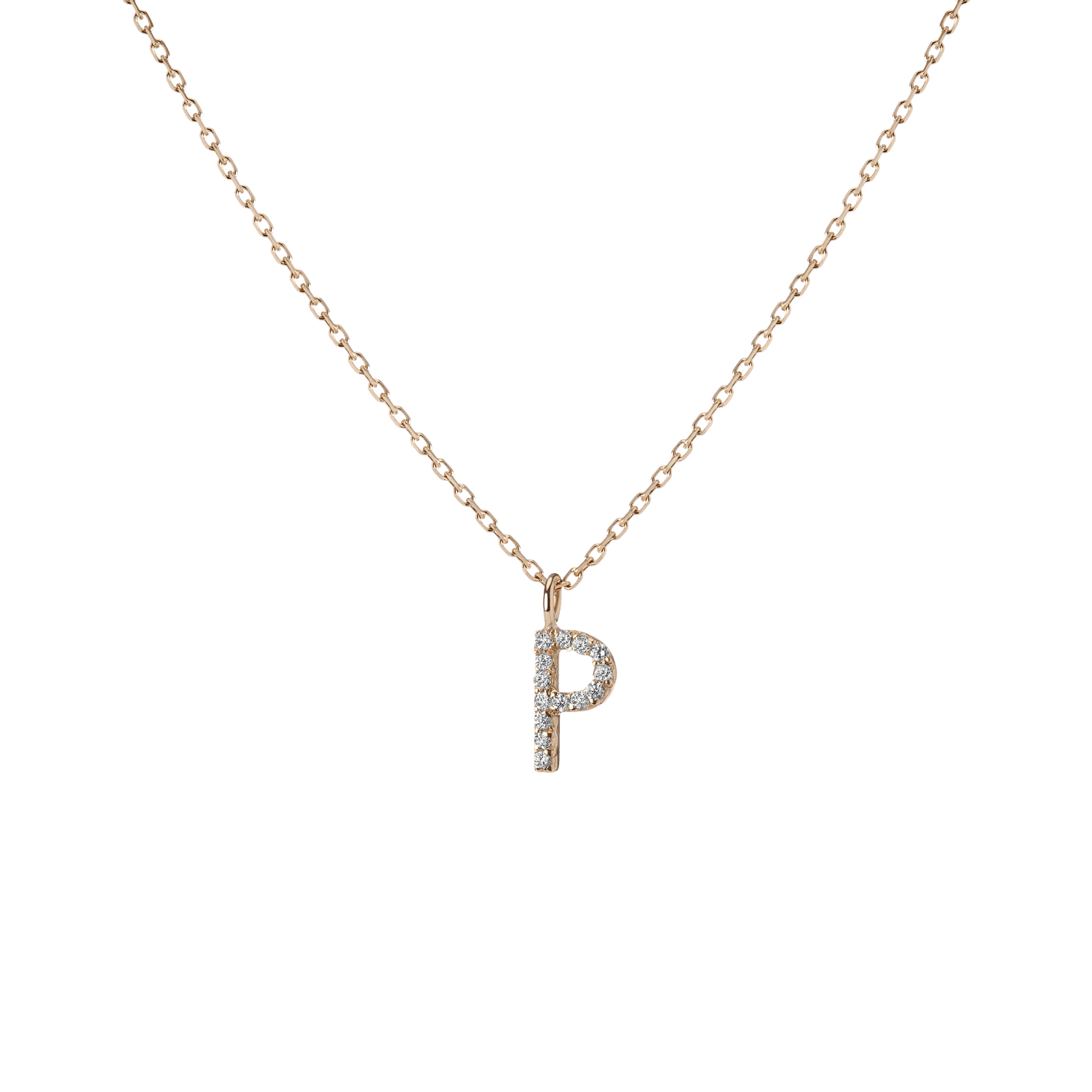 Classic Diamond Letter Necklace