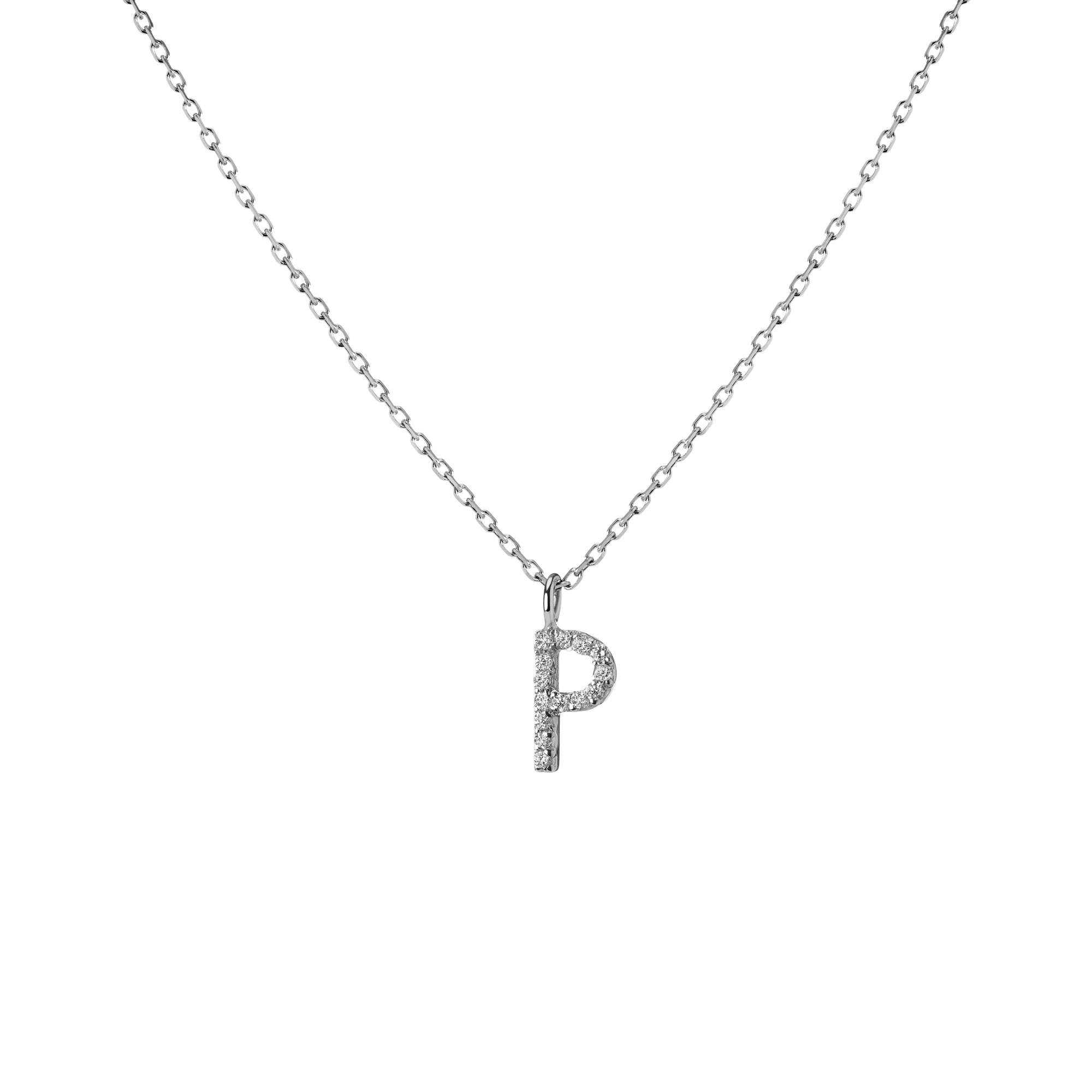 Classic Diamond Letter Necklace