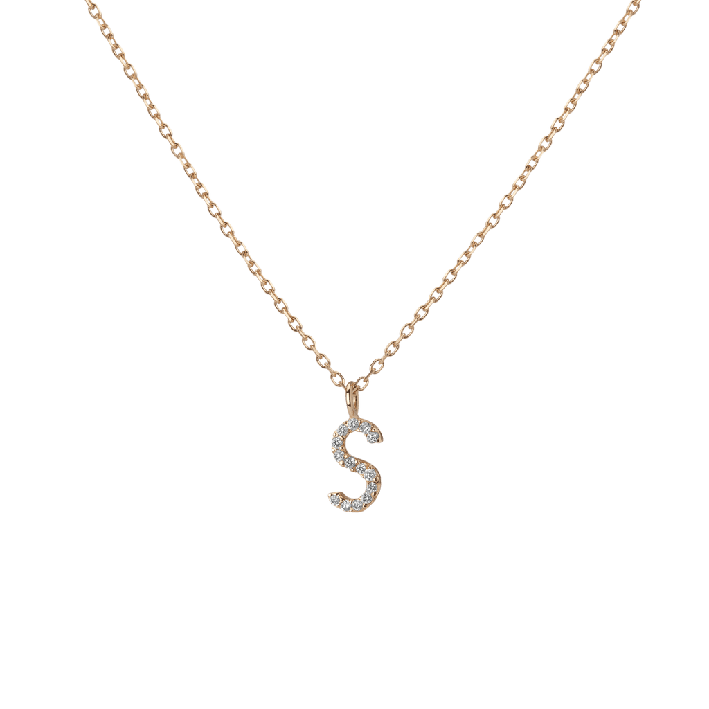 Classic Diamond Letter Necklace
