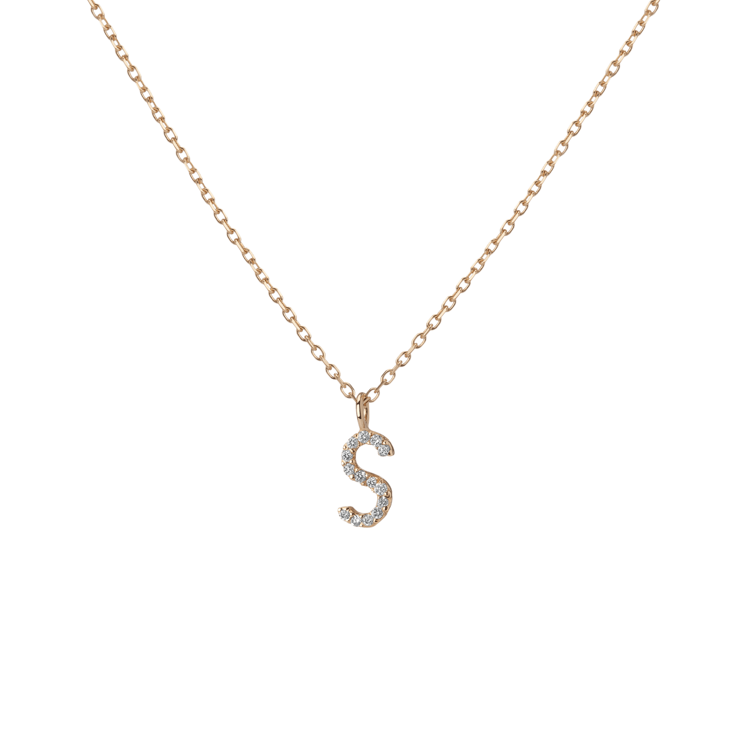 Classic Diamond Letter Necklace