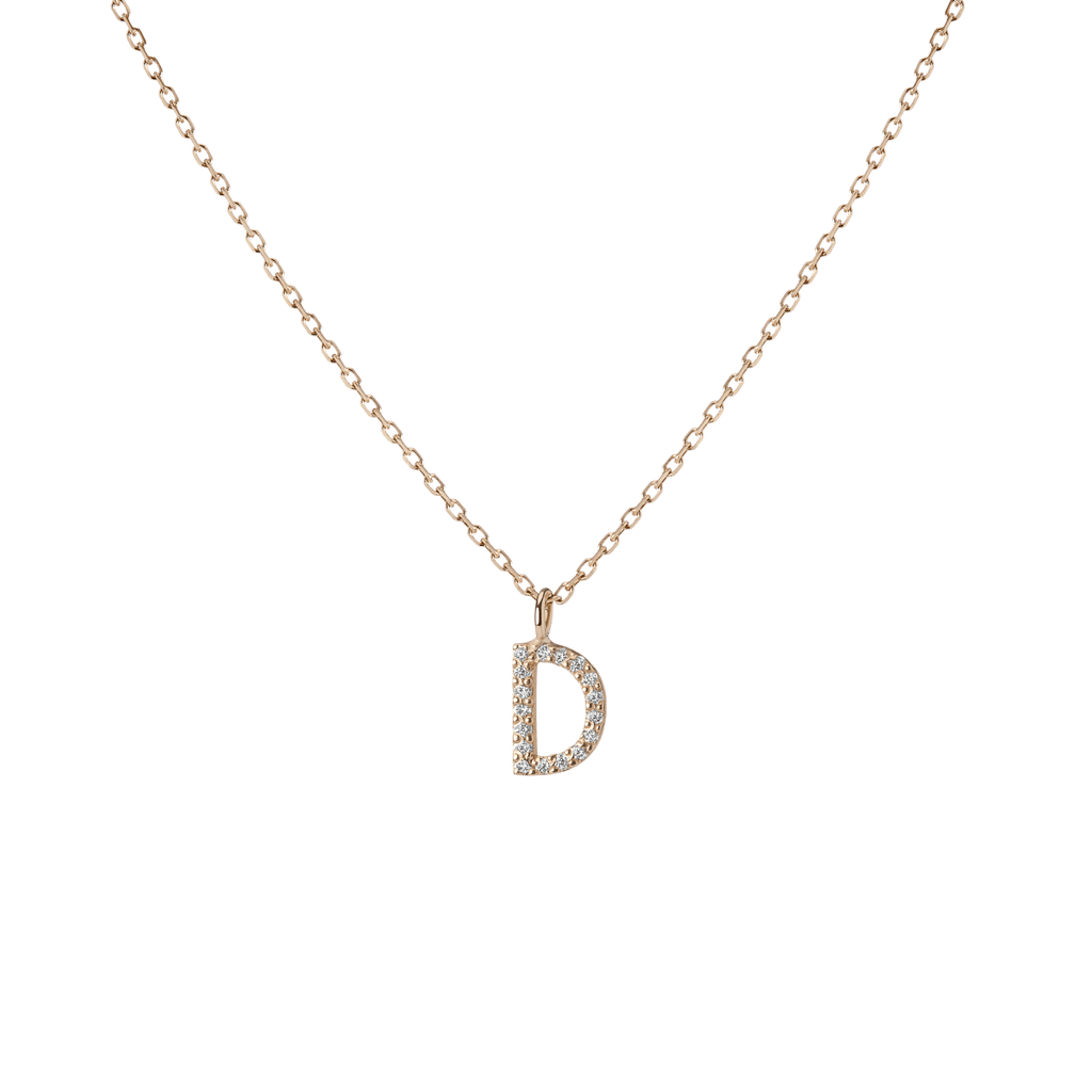 Classic Diamond Letter Necklace