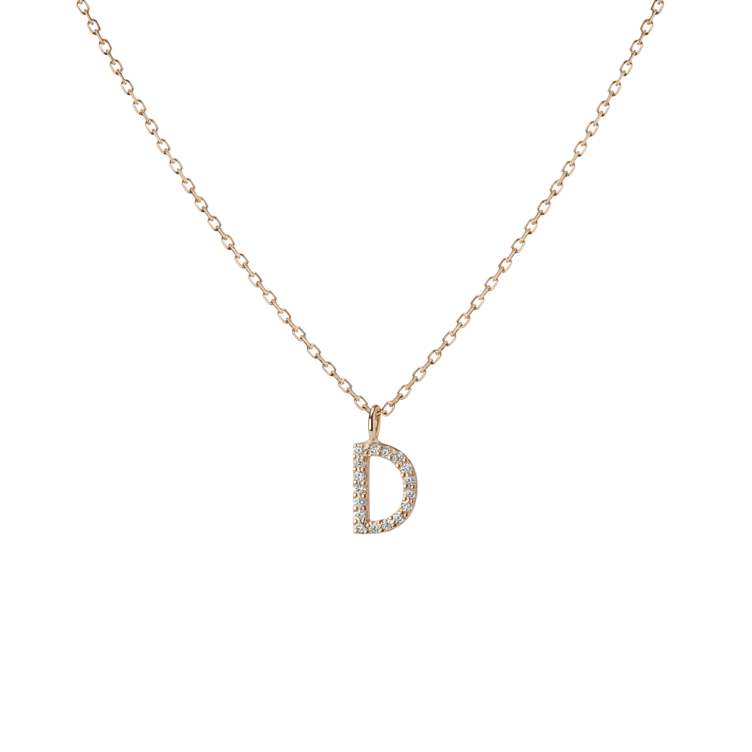 Classic Diamond Letter Necklace